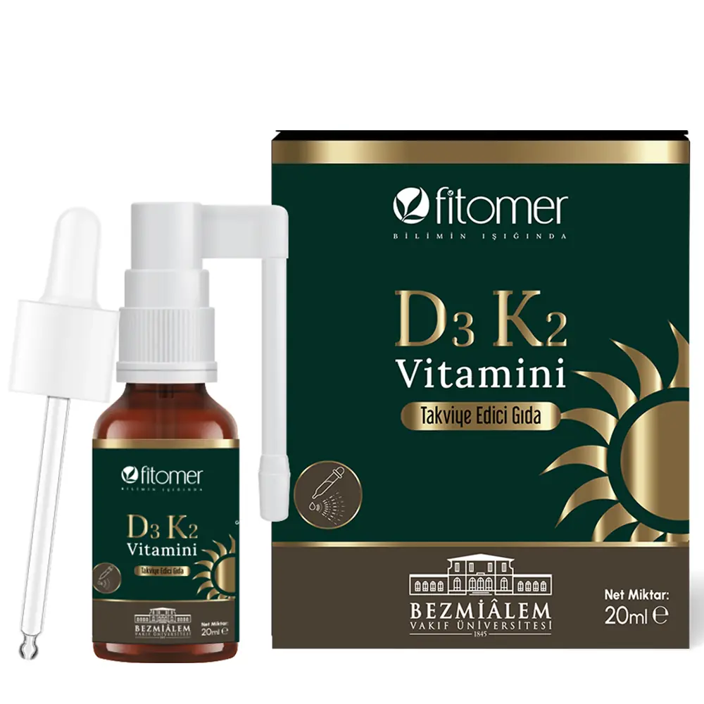 Fitomer Vitamin D3 ve Vitamin K2 Sprey Damla 20 ml