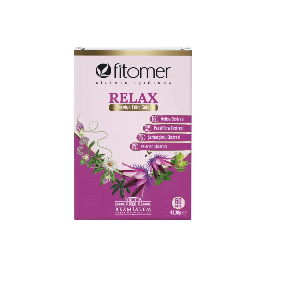 Fitomer Relax Valerian Passiflora Melisa Ekstreleri İçeren Kapsül