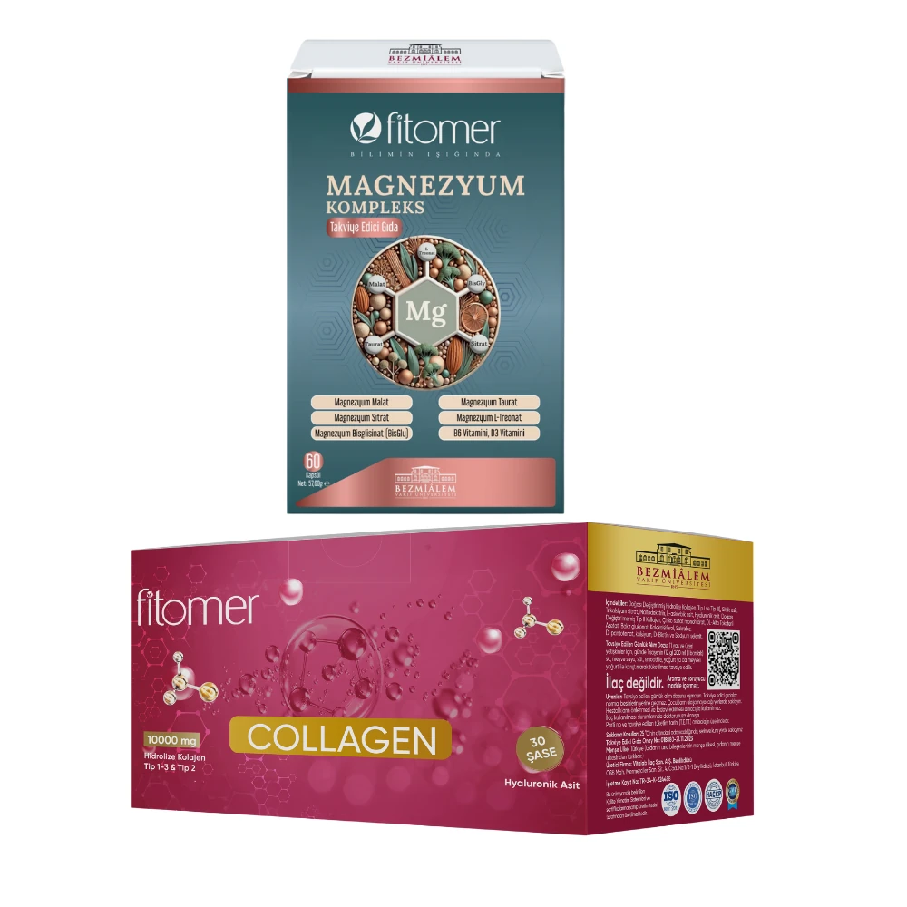 Fitomer Kolajen & Magnezyum Takviye Seti (30 Saşe + 60 Kapsül)