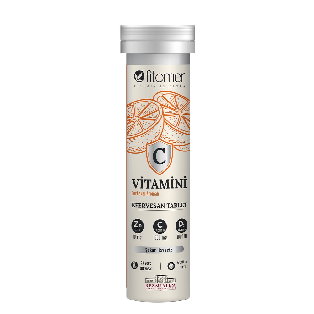Fitomer C Vitamin D ve Çinko Efervesan Tablet