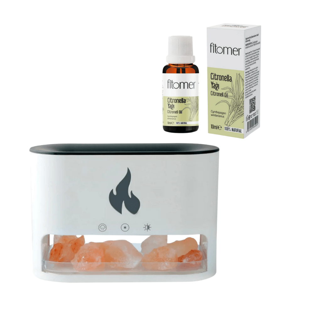 Fitomer Yaz Ferahlığı Seti – Citronella Yağı + Kaya Tuzlu Difüzör (250 ml)