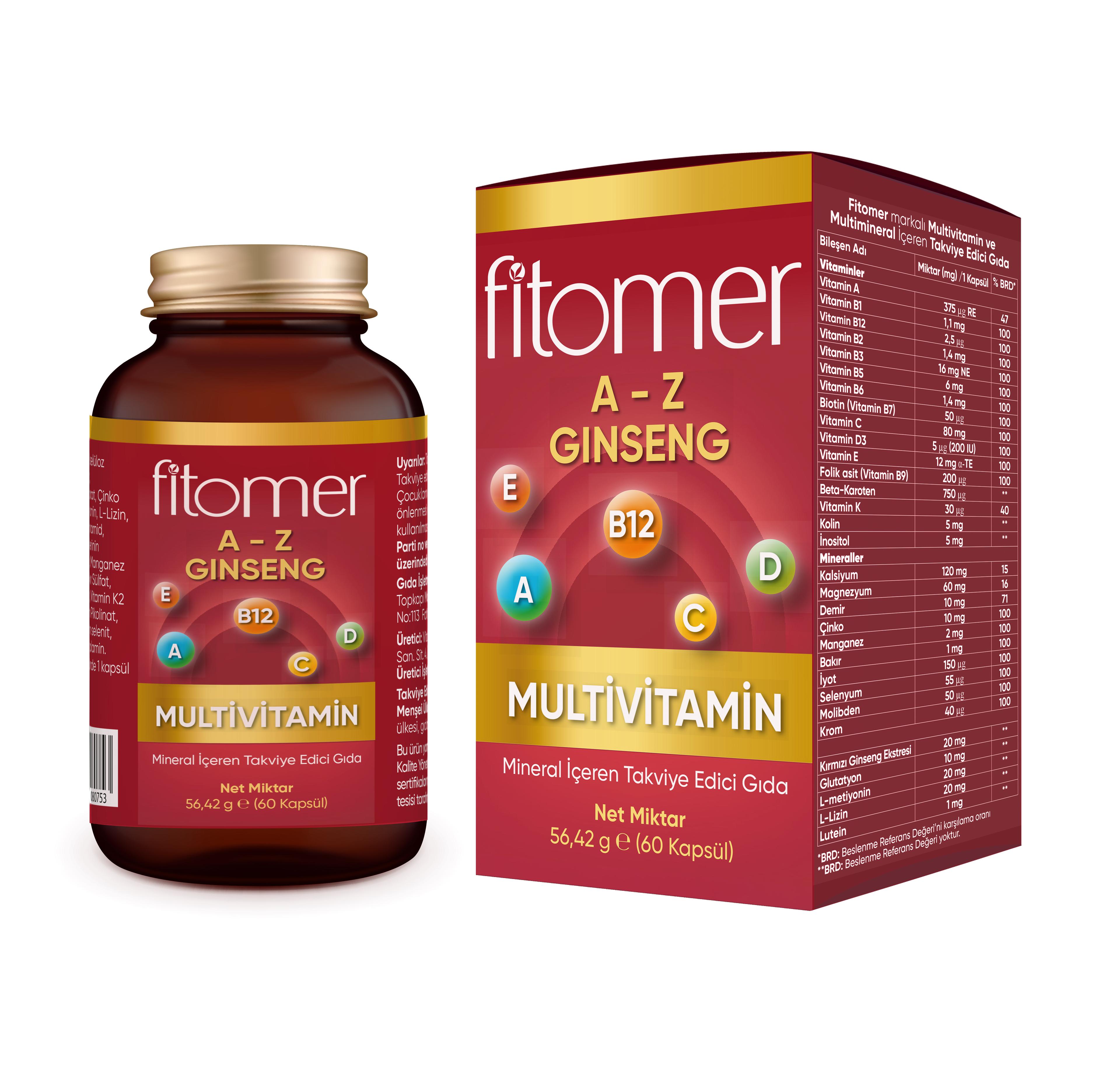 Fitomer Kolajen - Ze-Mix - Multivitamin 60 Kapsül Kutulu Seti