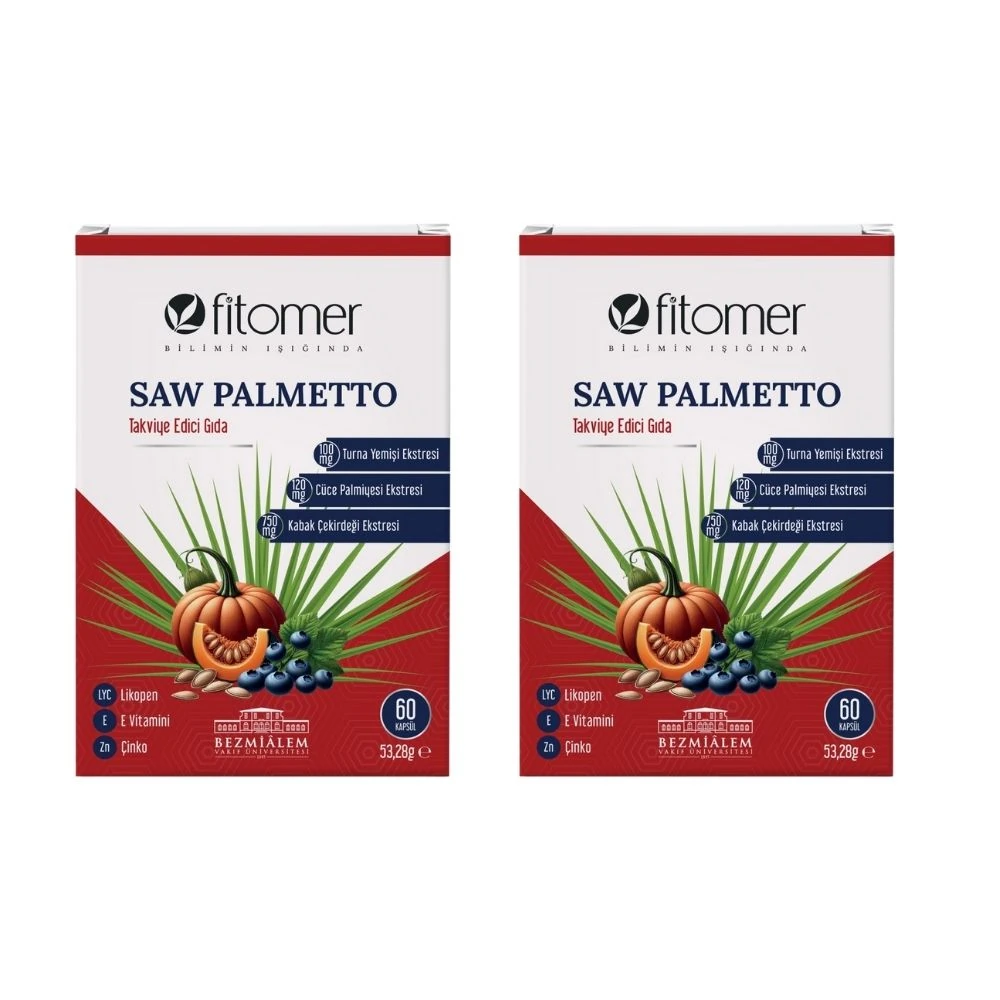 Fitomer Saw Palmetto Takviye Edici Gıda 60'lı Kapsül 2'li Fırsat Seti