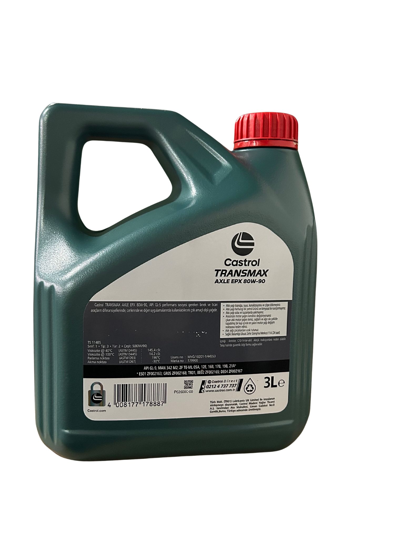 Castrol Transmax Axle Epx 80w-90 3 Litre 2025 Ü.T