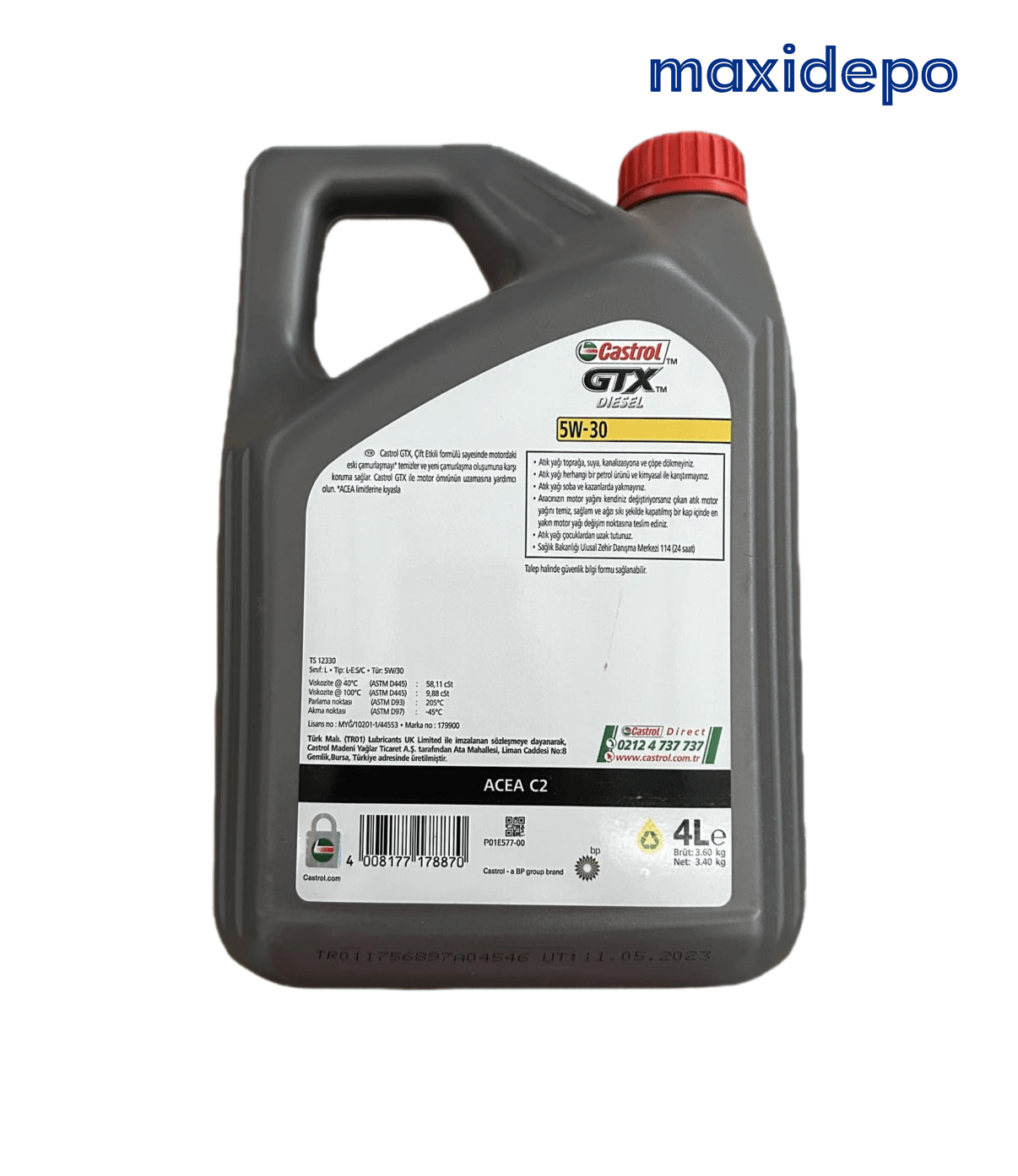 Castrol Gtx Disel 5w-30 4 Litre 2023 Ü.T