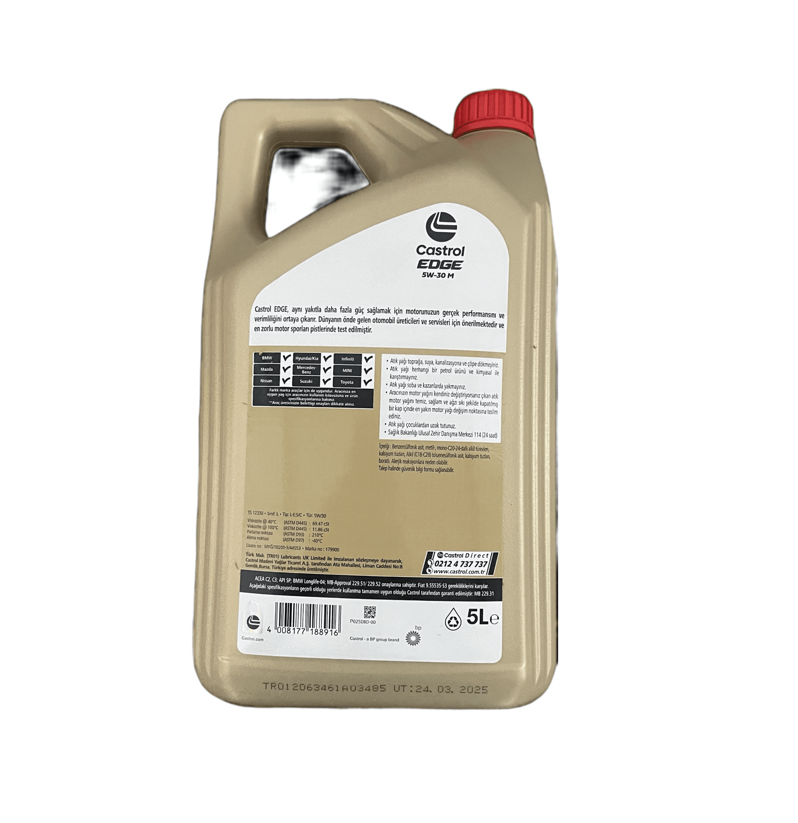 Castrol Edge 5w-30 M 5 Lt Motor Yağı - 2025