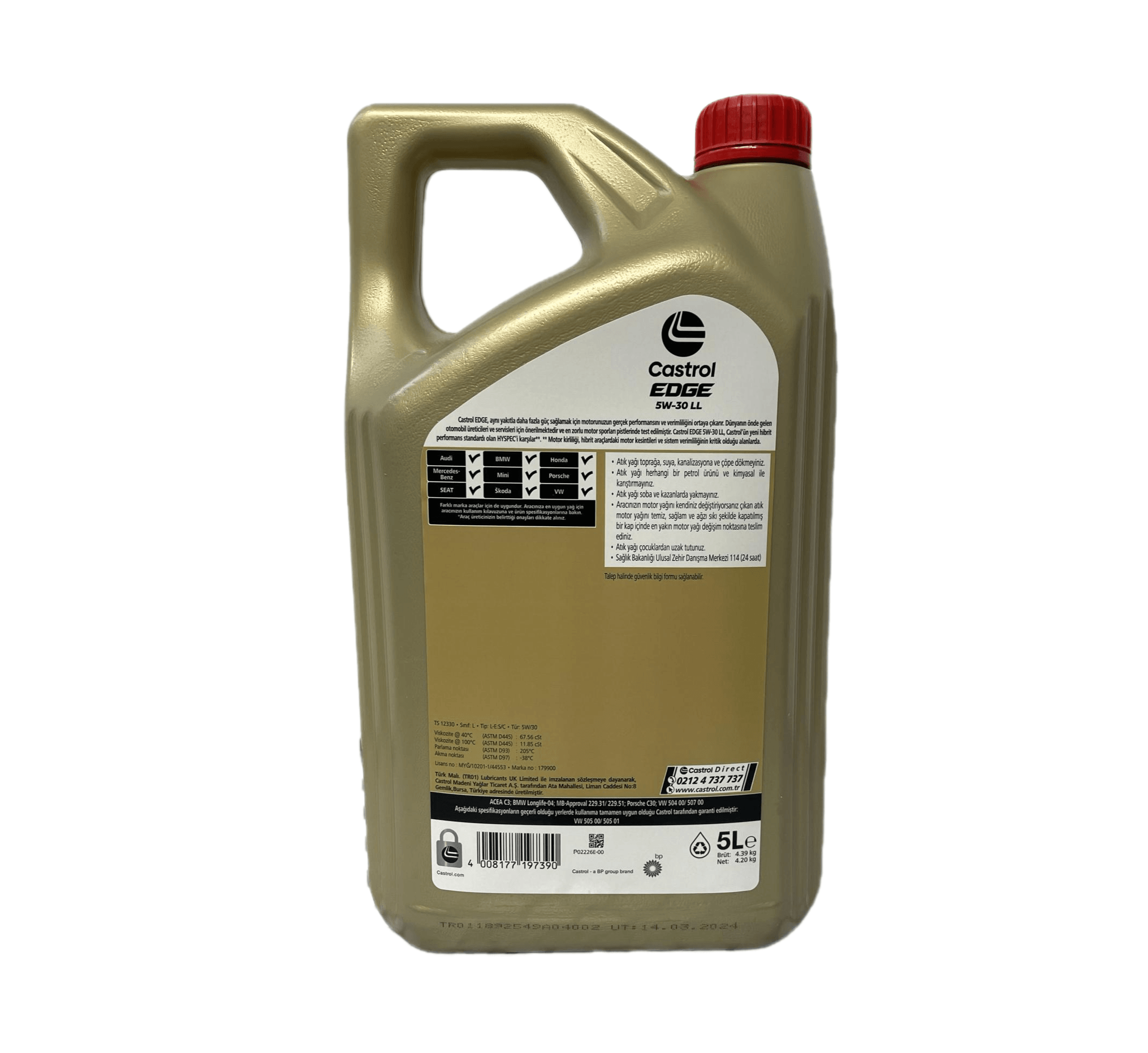 Castrol Edge 5w-30 LL 5 Litre 2024 Ü.T