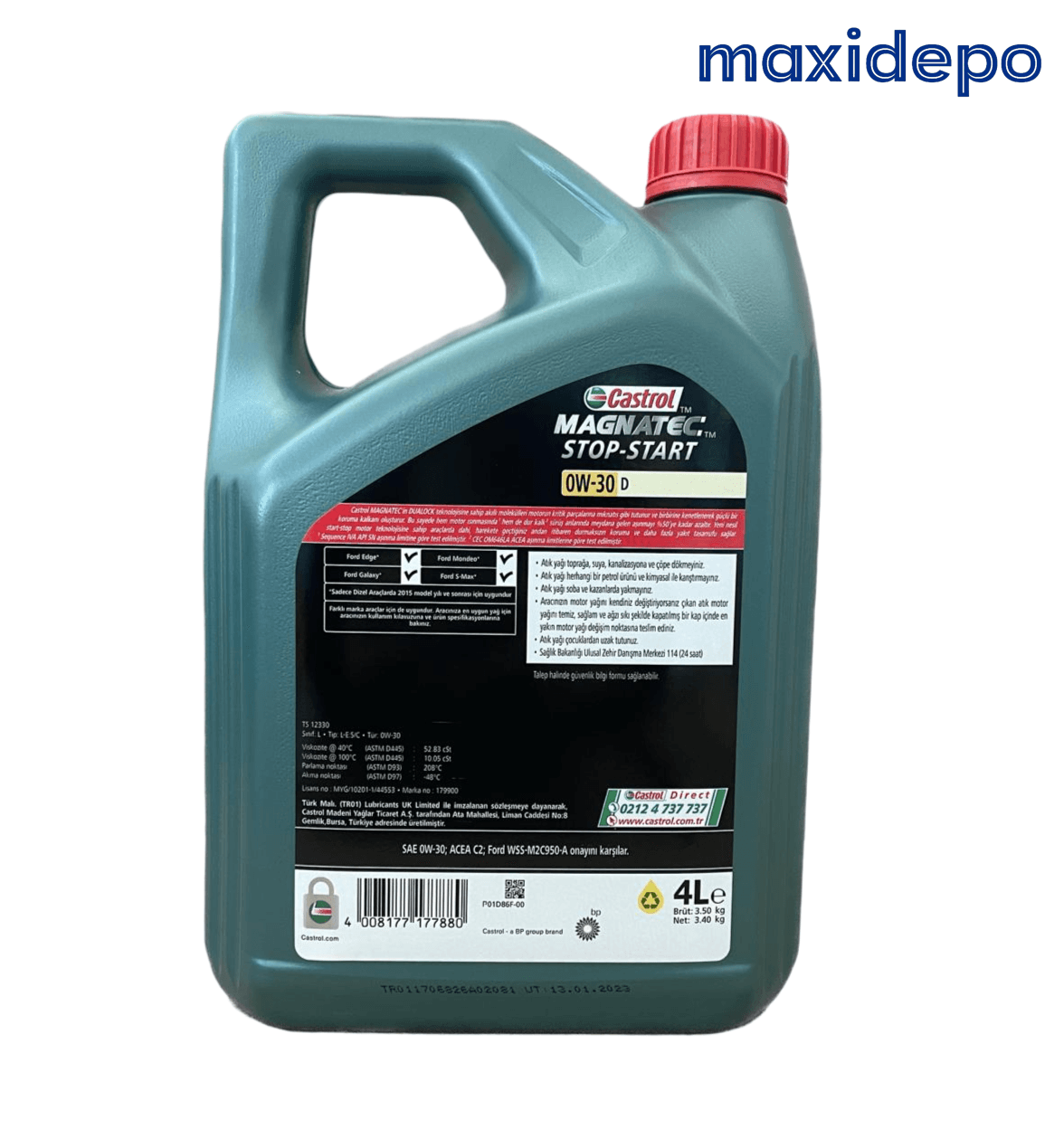 Castrol Magnatec 0w-30 D 4 Litre 2024 Ü.T