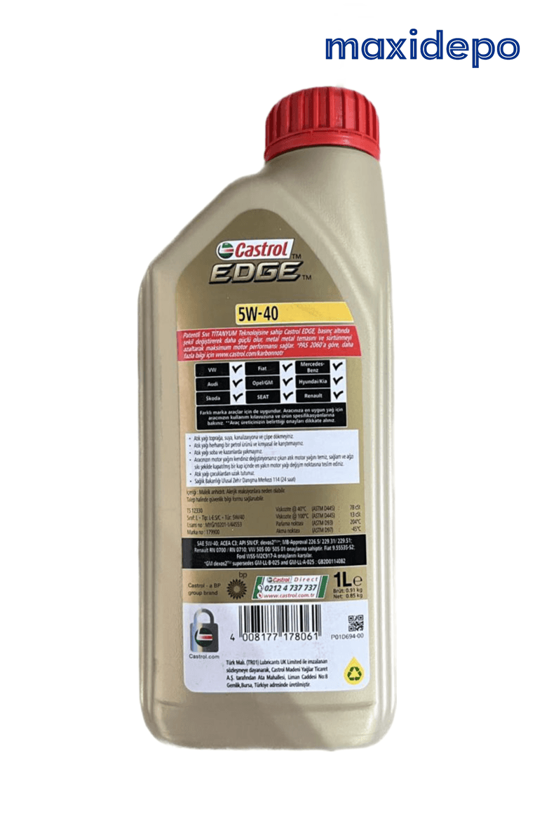 Castrol edge 5w-40 1 Litre 2023 Ü.T