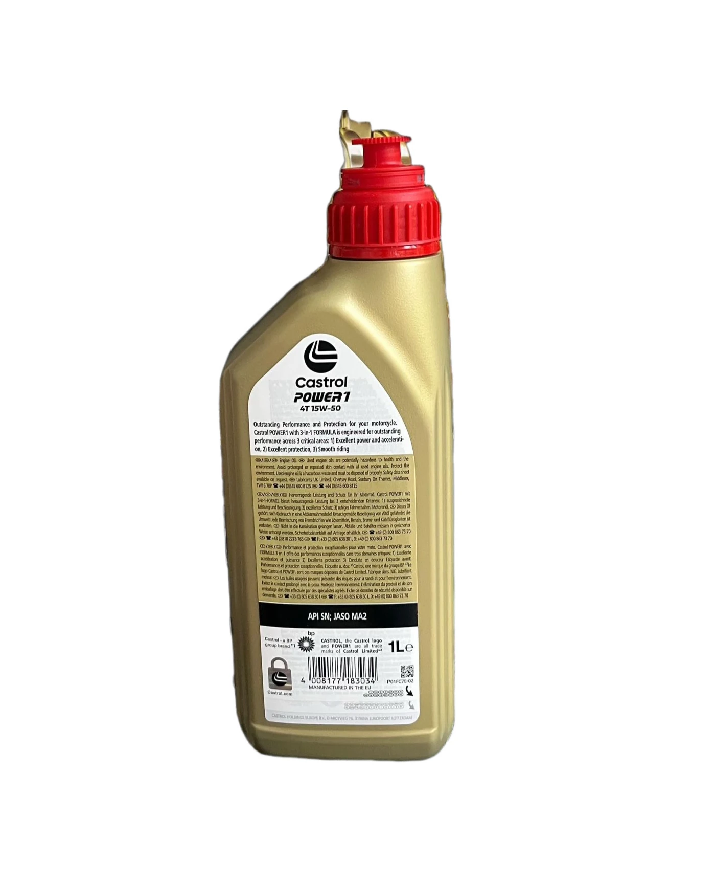 Castrol Power 1 4T 15W-50 Motosiklet yağı 1 Lt- 2025 Ü.T