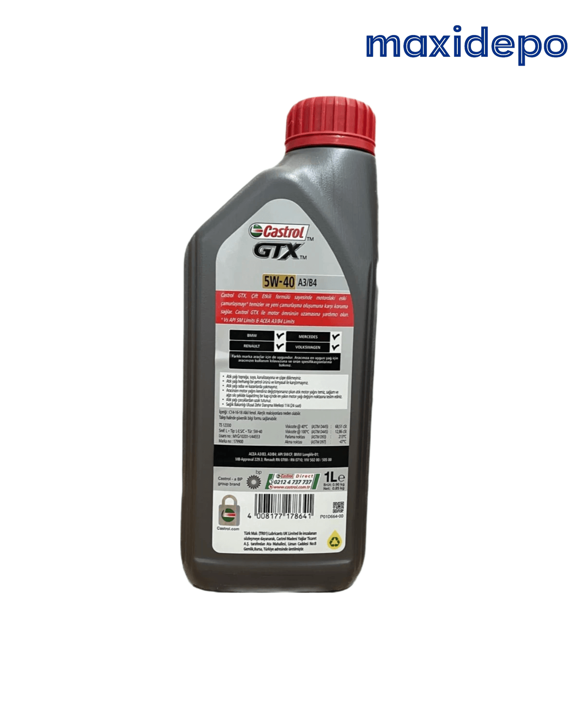 Castrol Gtx 5w-40 A3/ B4 1 Litre 2024 Ü.T