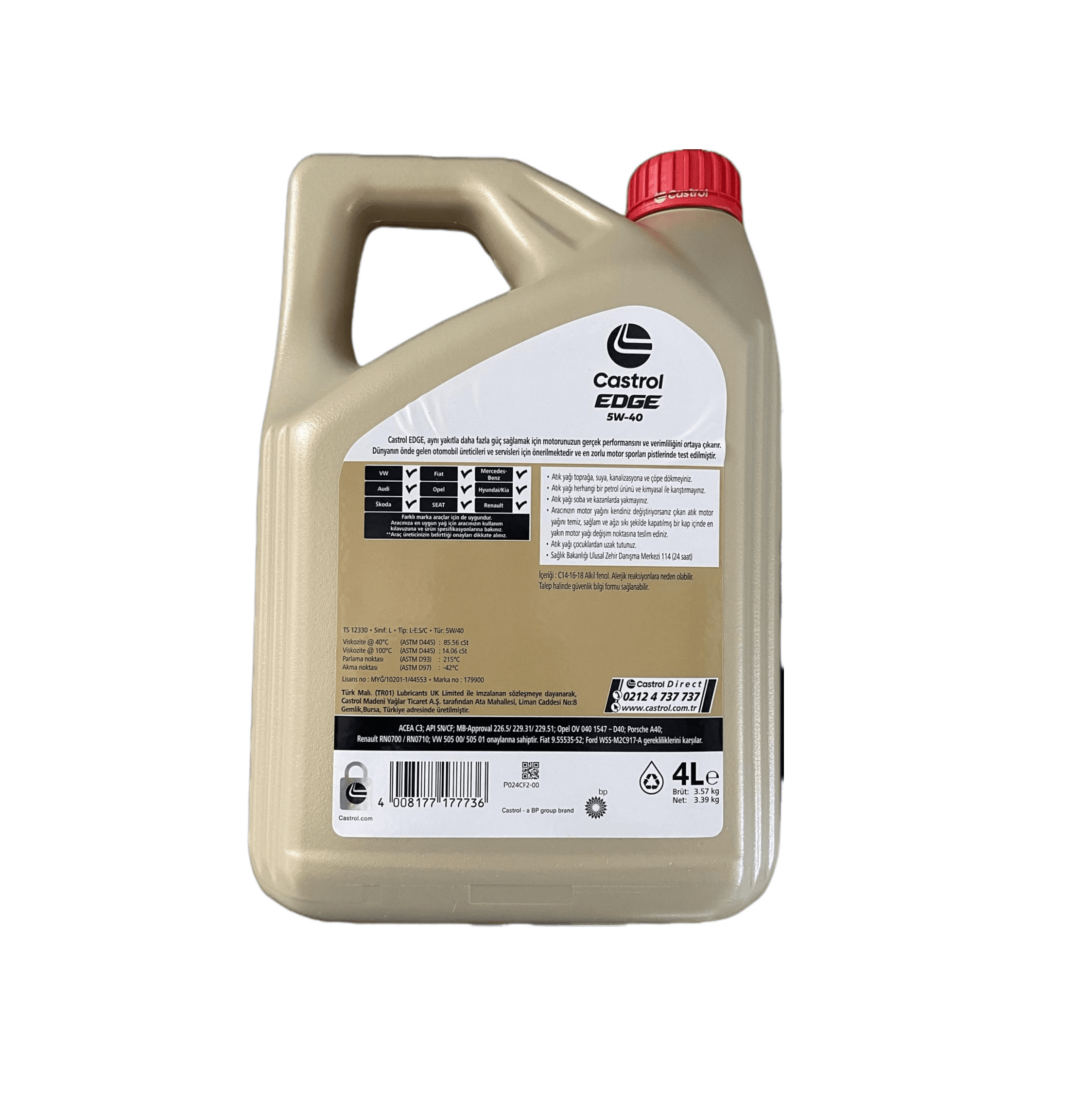 Castrol Edge 5w-40 4 Litre Motor Yağı - 2025