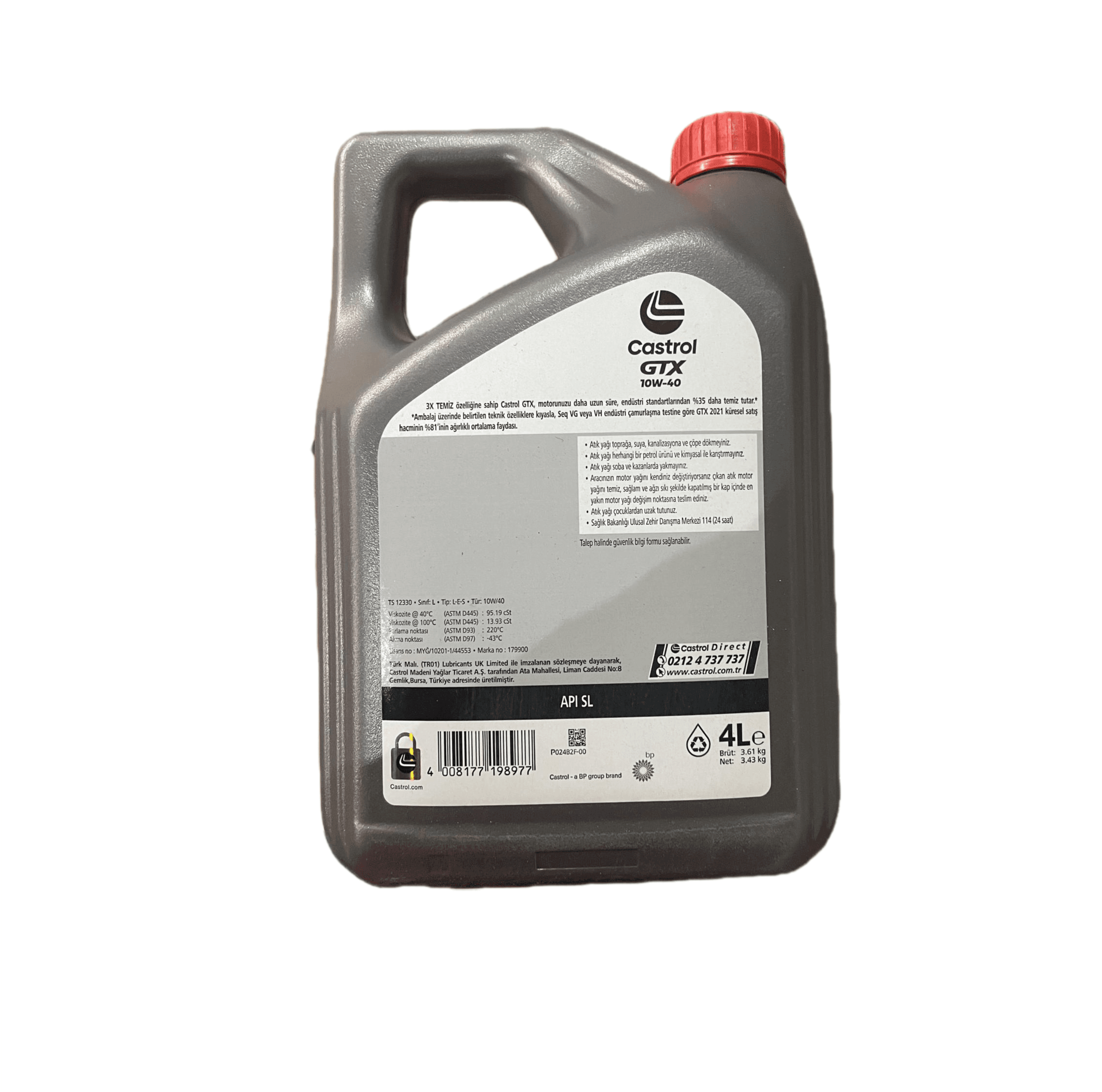 Castrol Gtx 10w-40 4 Lt 2024 Ü.T