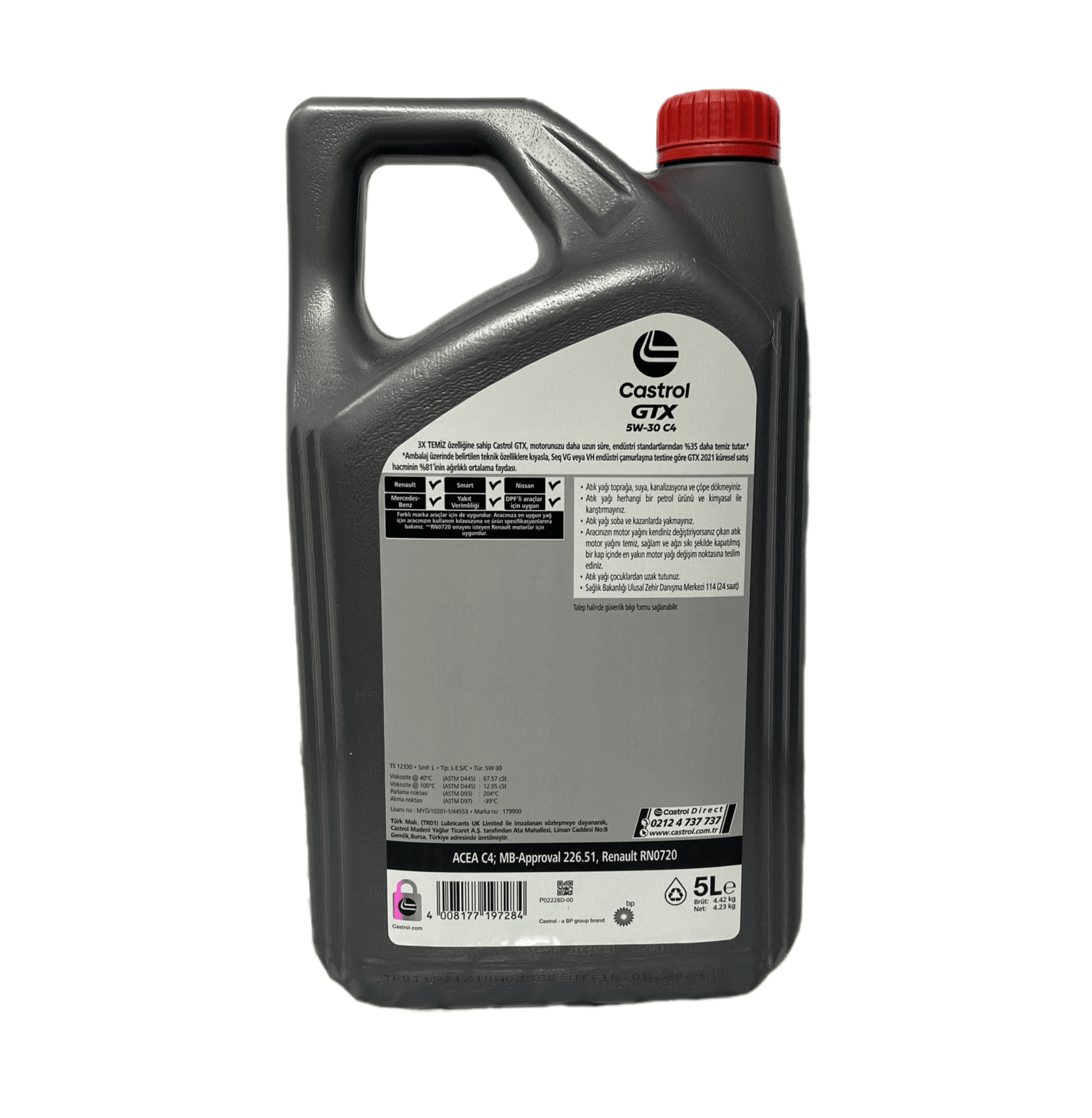 Castrol Gtx 5w-30 C4 5 Litre 2024 Ü.T