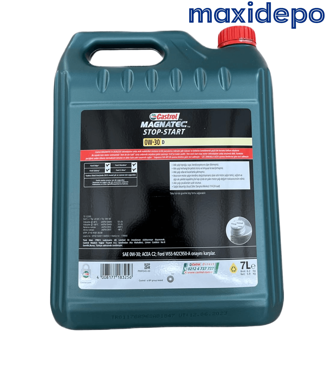 Castrol Magnatec 0w-30 D 7 Litre 2024 Ü.T