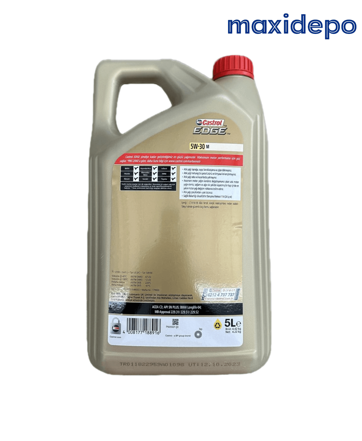 Castrol Edge 5w-30 M 5 Litre 2023 Ü.T