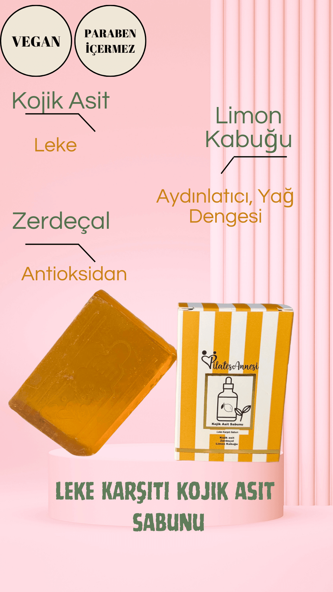 Leke Karşıtı Kojik Asit Sabunu (Turuncu Sabun)