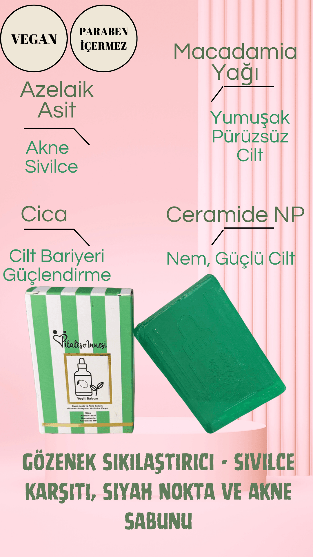 Siyah Nokta ve Sivilce Sabunu (Yeşil Sabun)