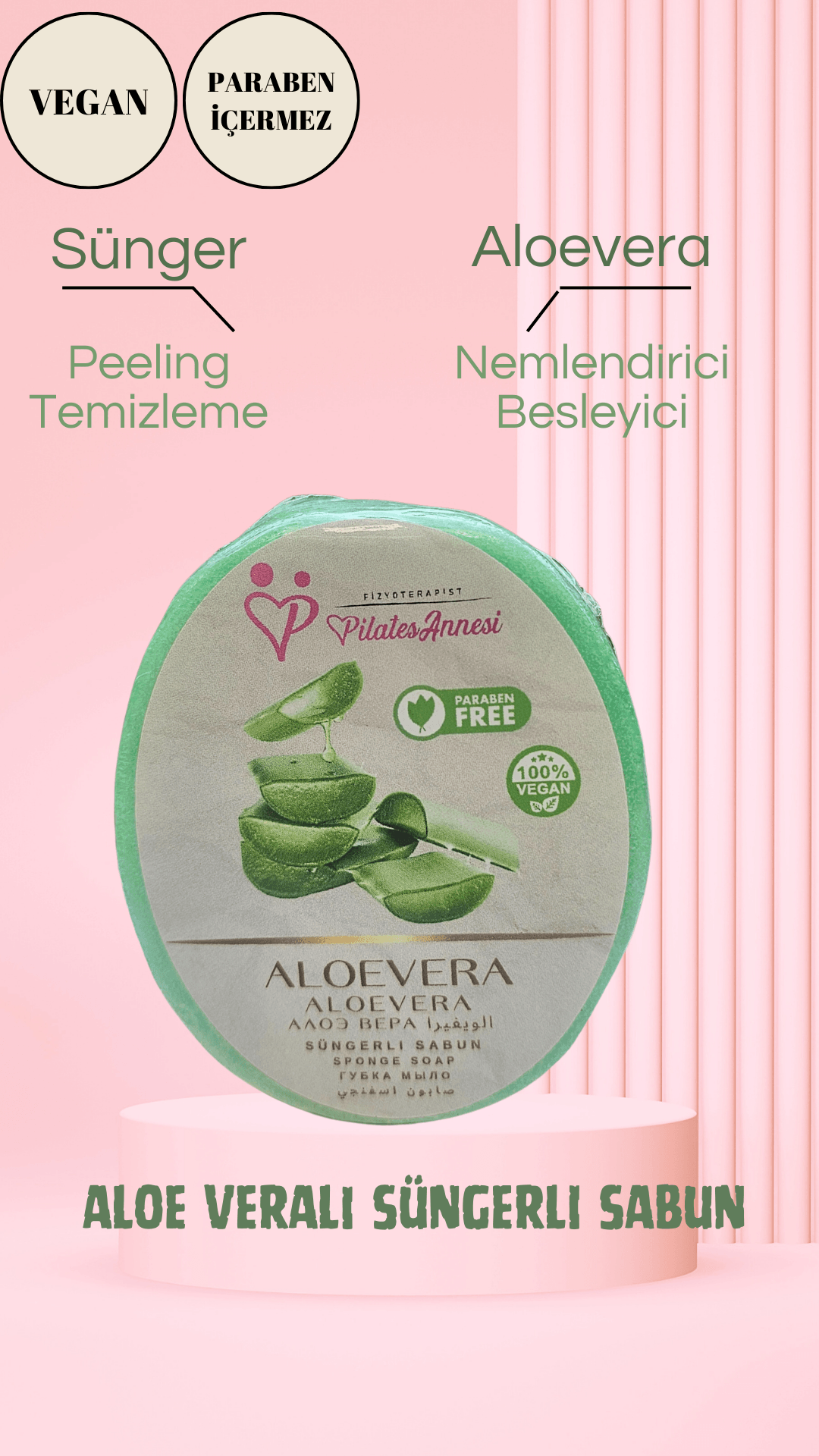 Aloevera Süngerli Sabun