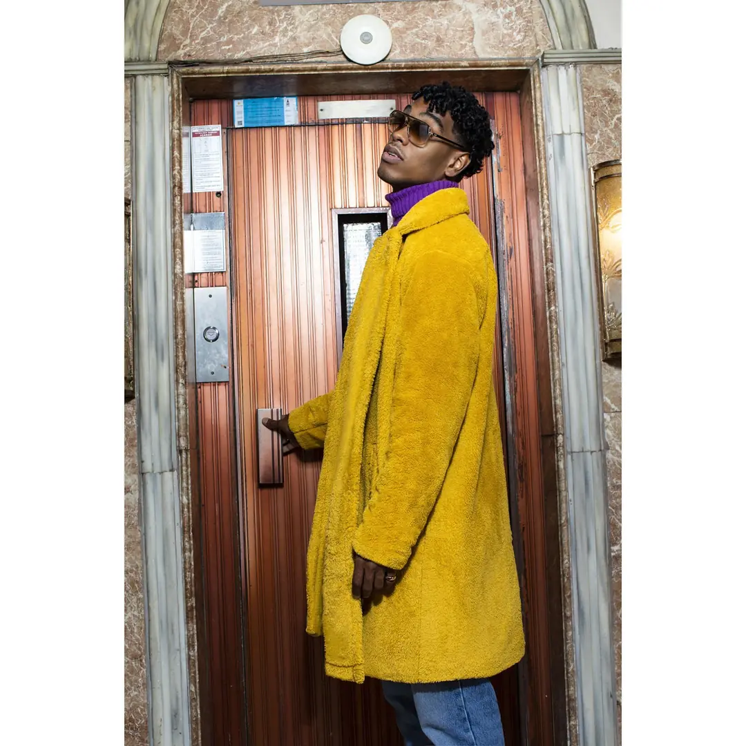 Cotton Male Teddy Coat Yellow Men's Teddy Coat Dear Deer