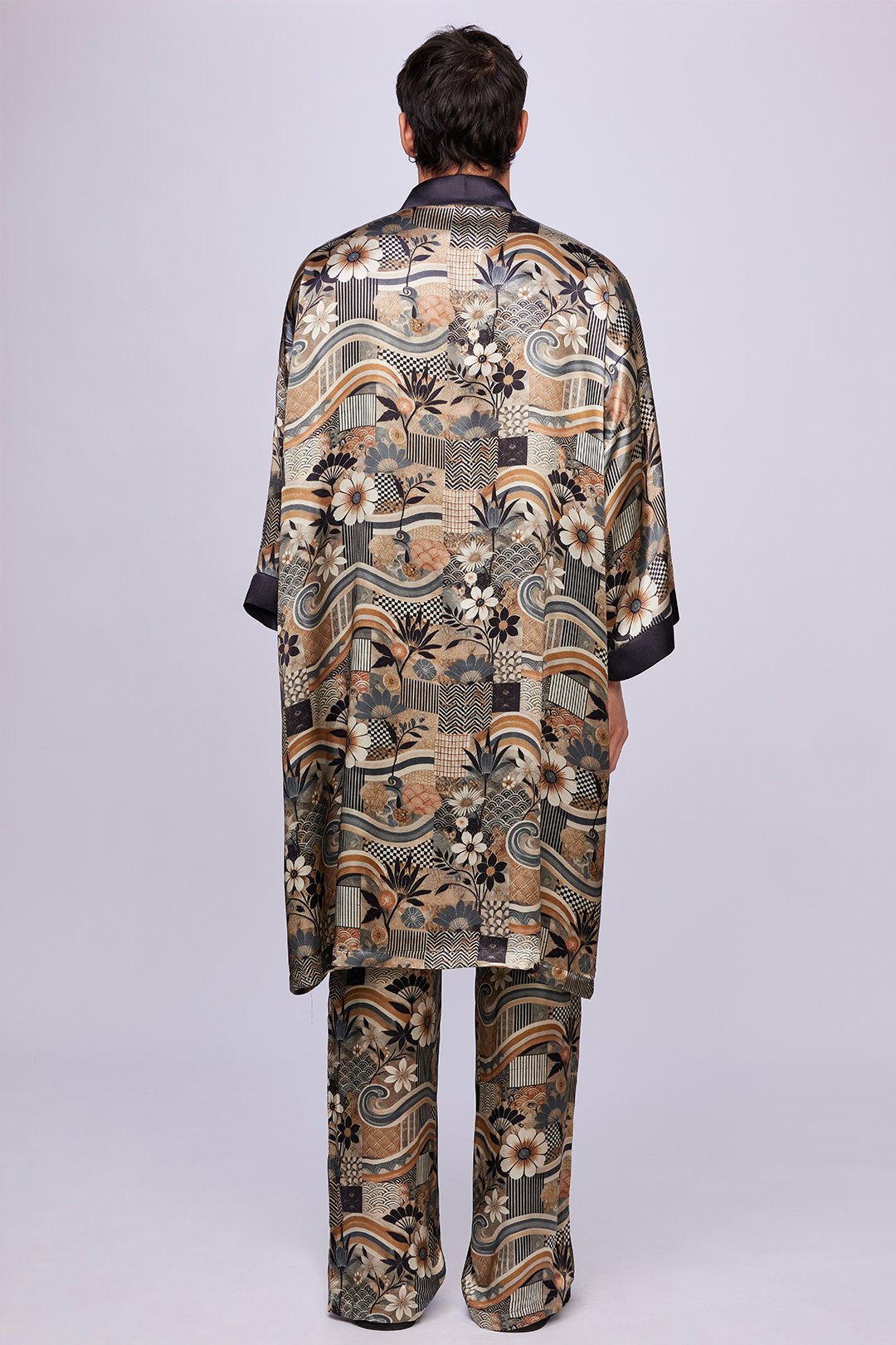 Shogun Bloom Luxury Kimono & Pants Set