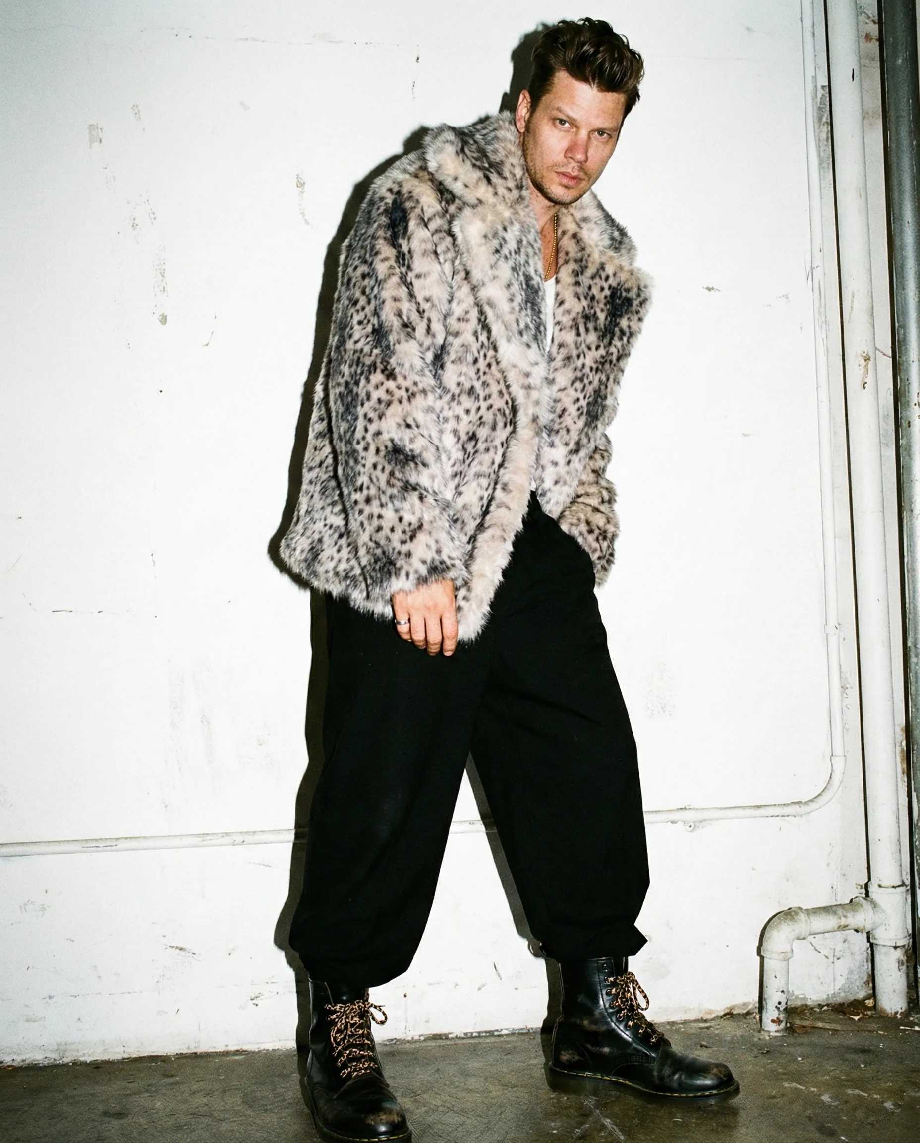 Leopar Faux Fur Ceket