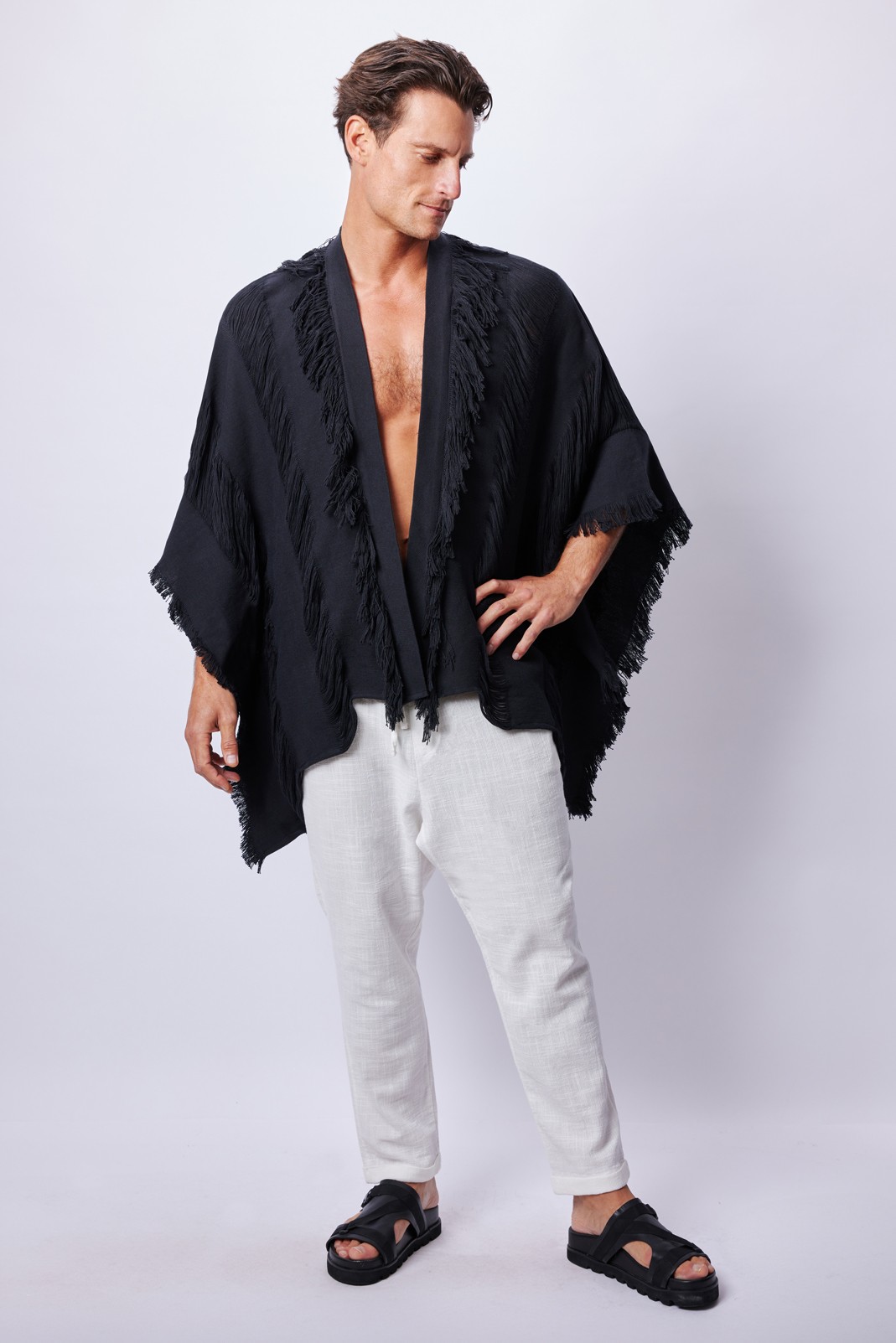 Black Wild Harmony Ponchos