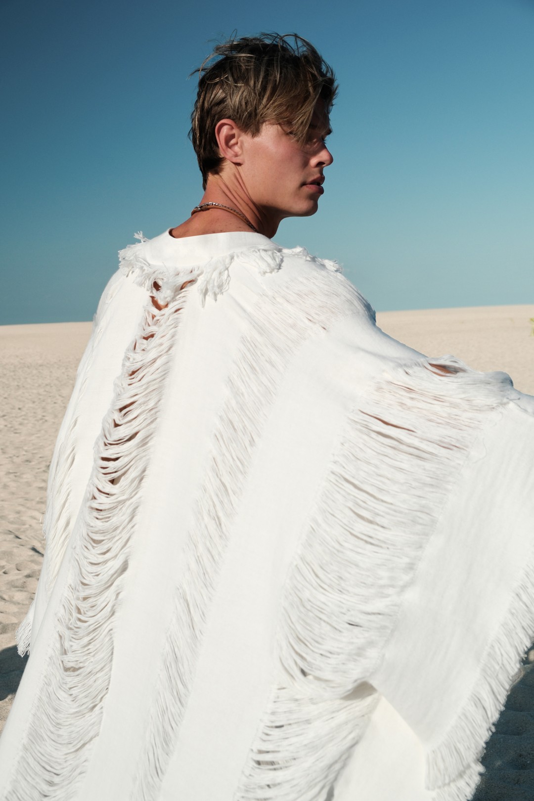 Natural White Wild Harmony Long Ponchos