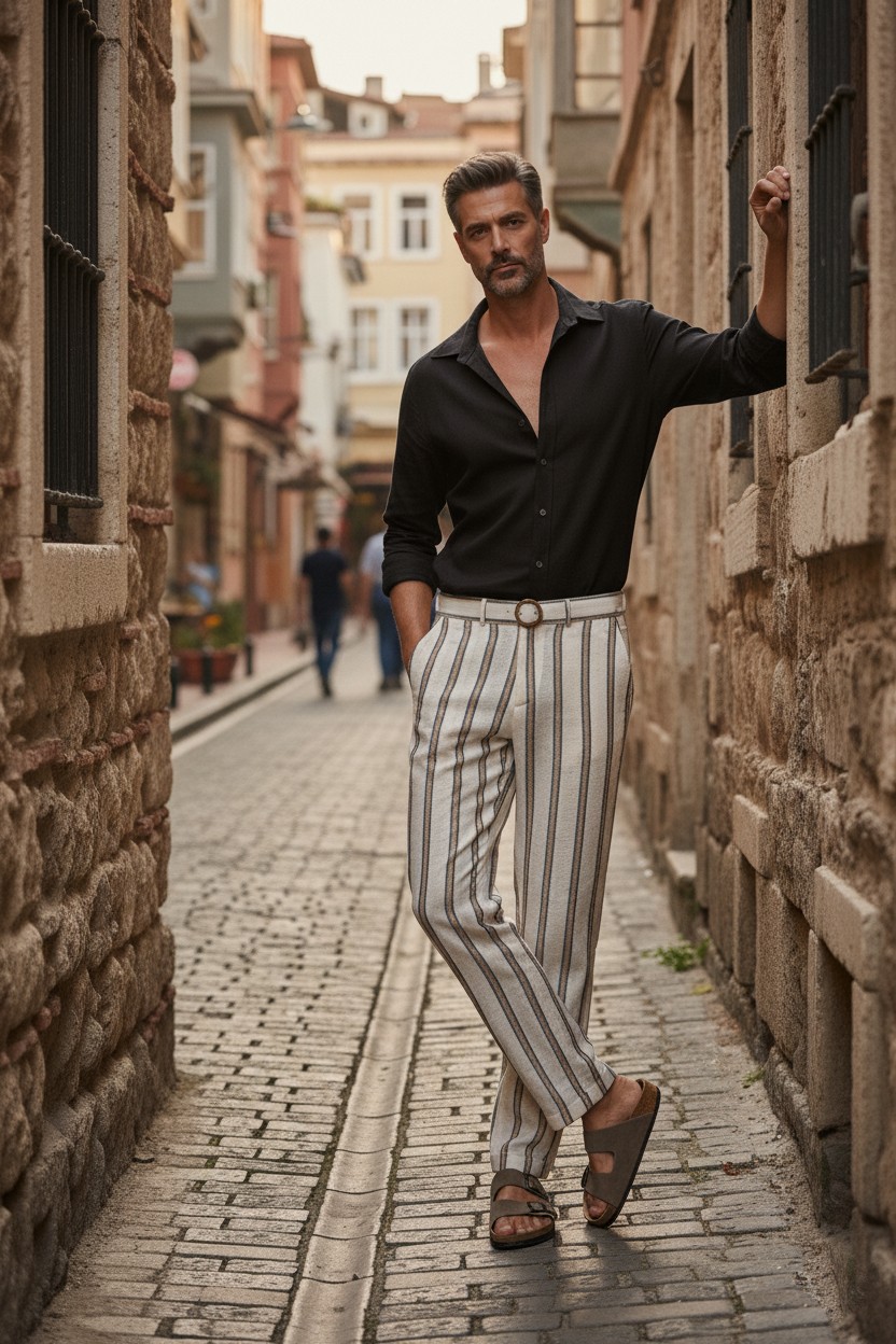 Kaizen Striped Chino Pants