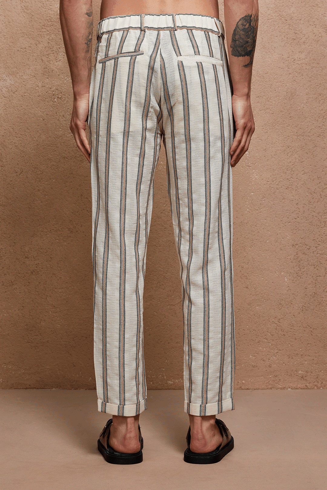 Kaizen Çizgili Chino Pantolon