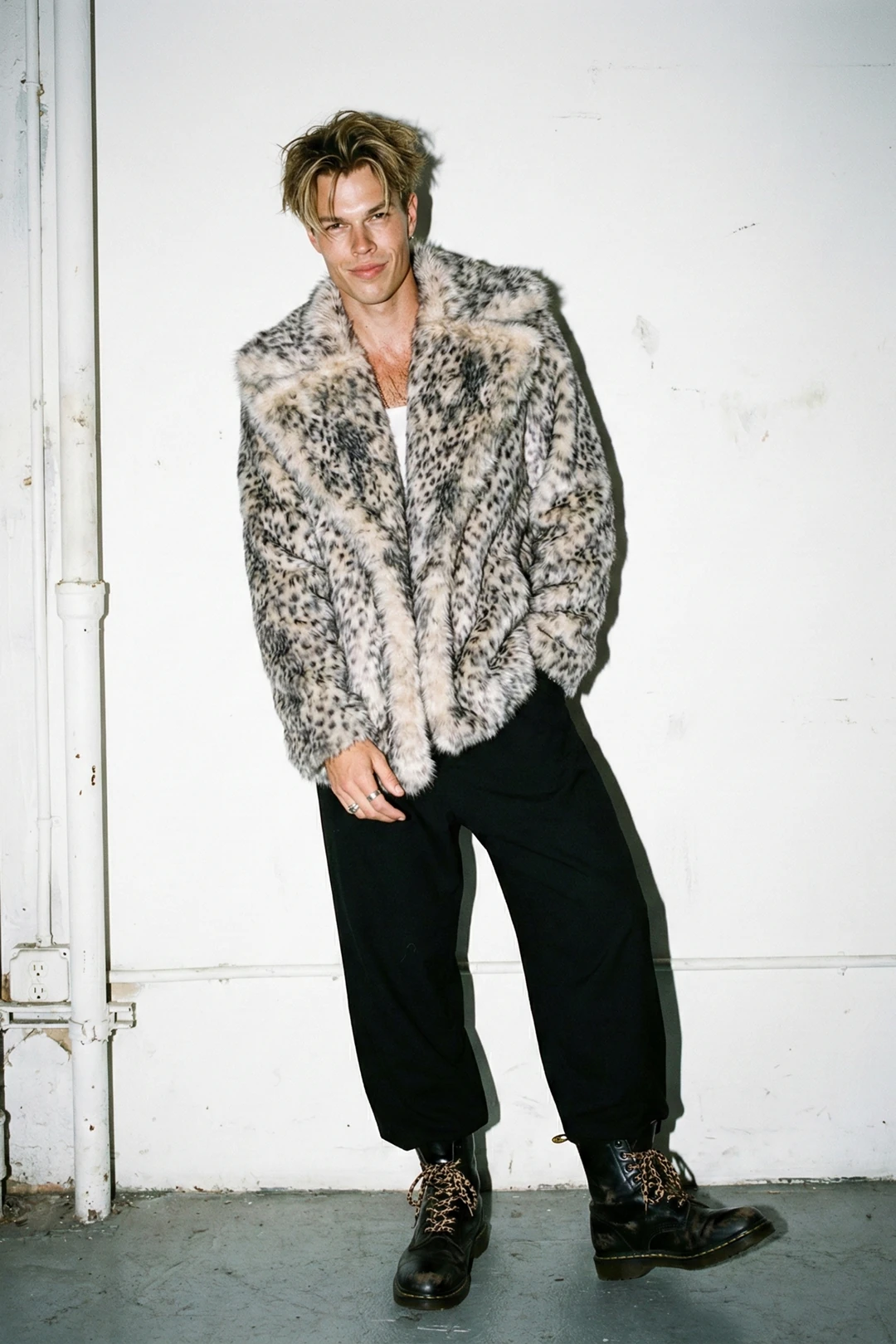 Leopar Faux Fur Ceket