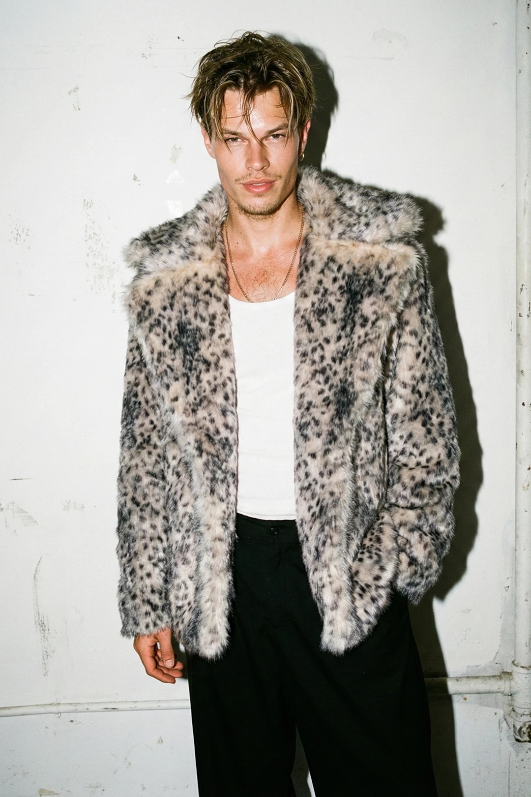 Leopar Faux Fur Ceket