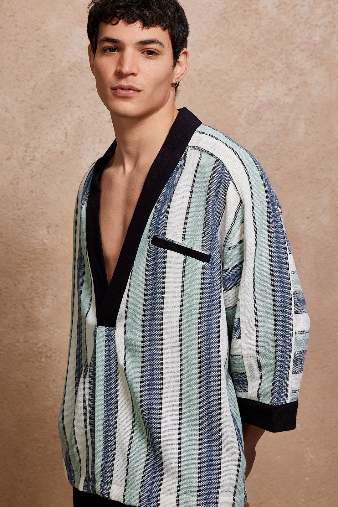 Azure Deep V Kaftan