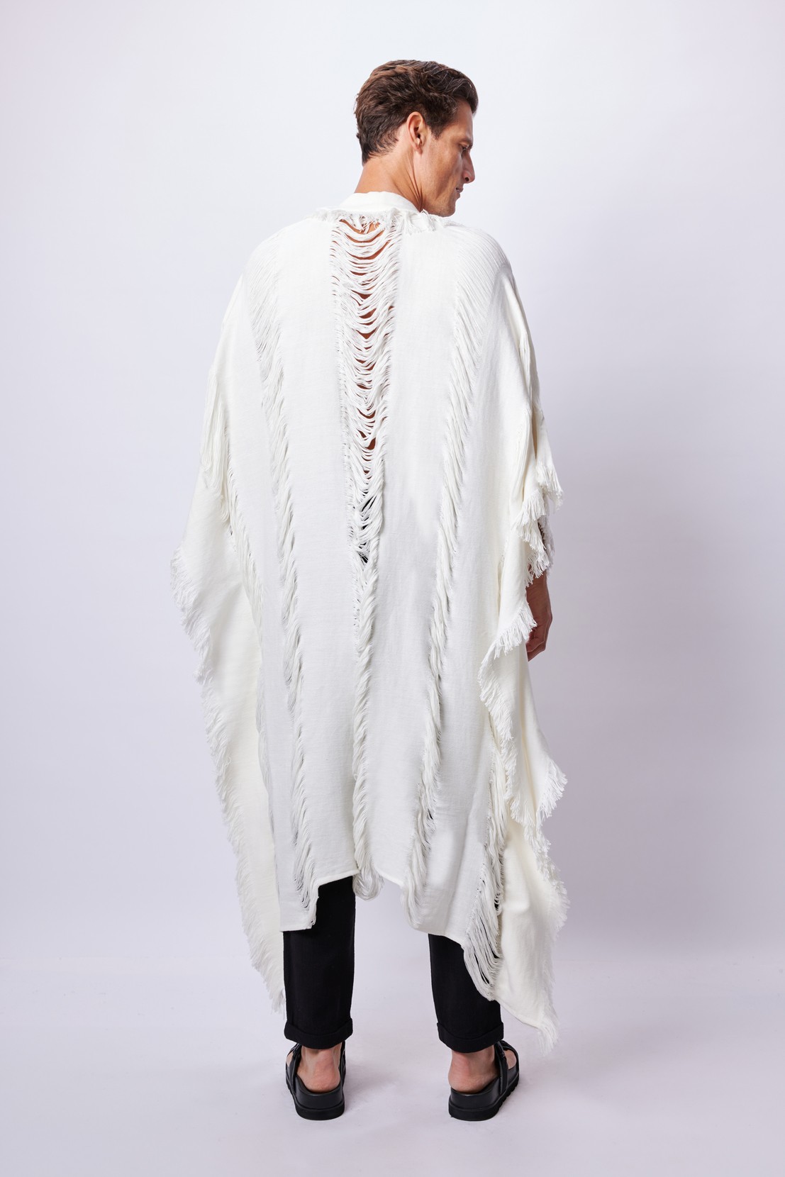 Natural White Wild Harmony Long Ponchos