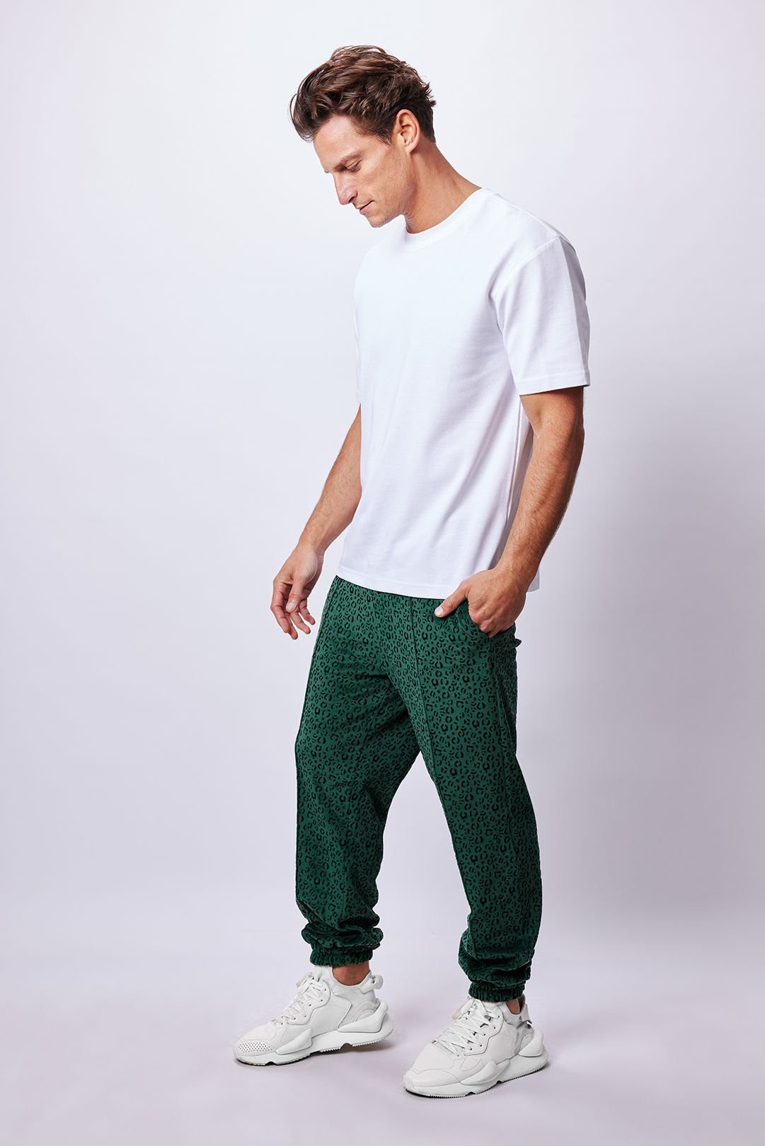 Green Leo Soft Velvet Pantolon