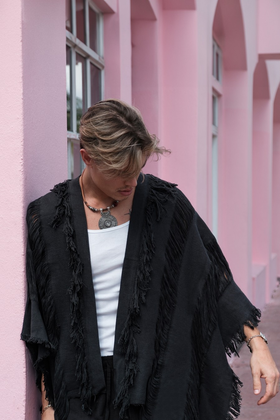 Black Wild Harmony Ponchos