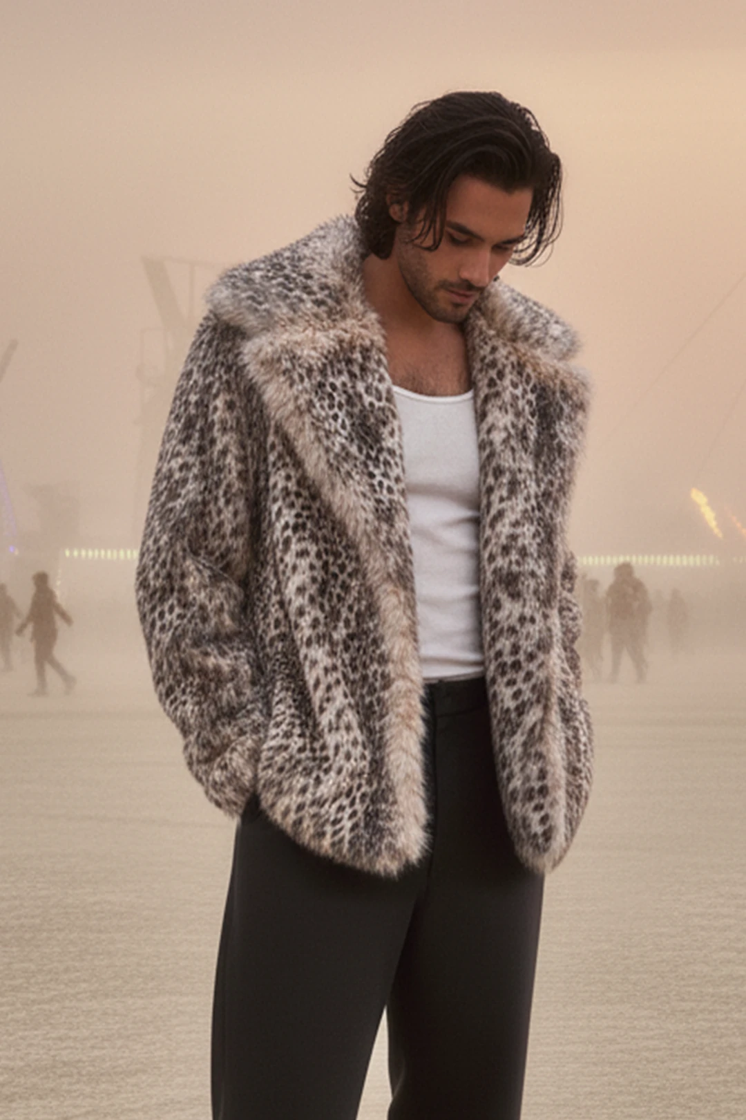 Leopar Faux Fur Ceket