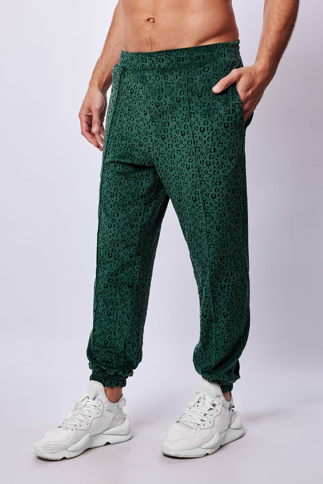 Green Leo Soft Velvet Pantolon