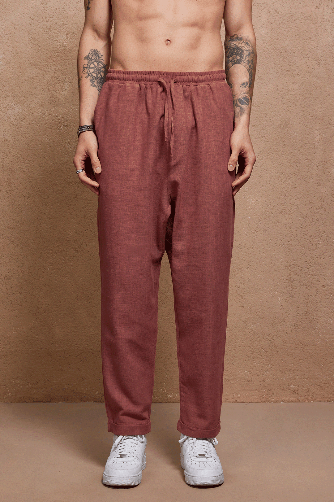 Somon Loose Fit Keten Pantolon