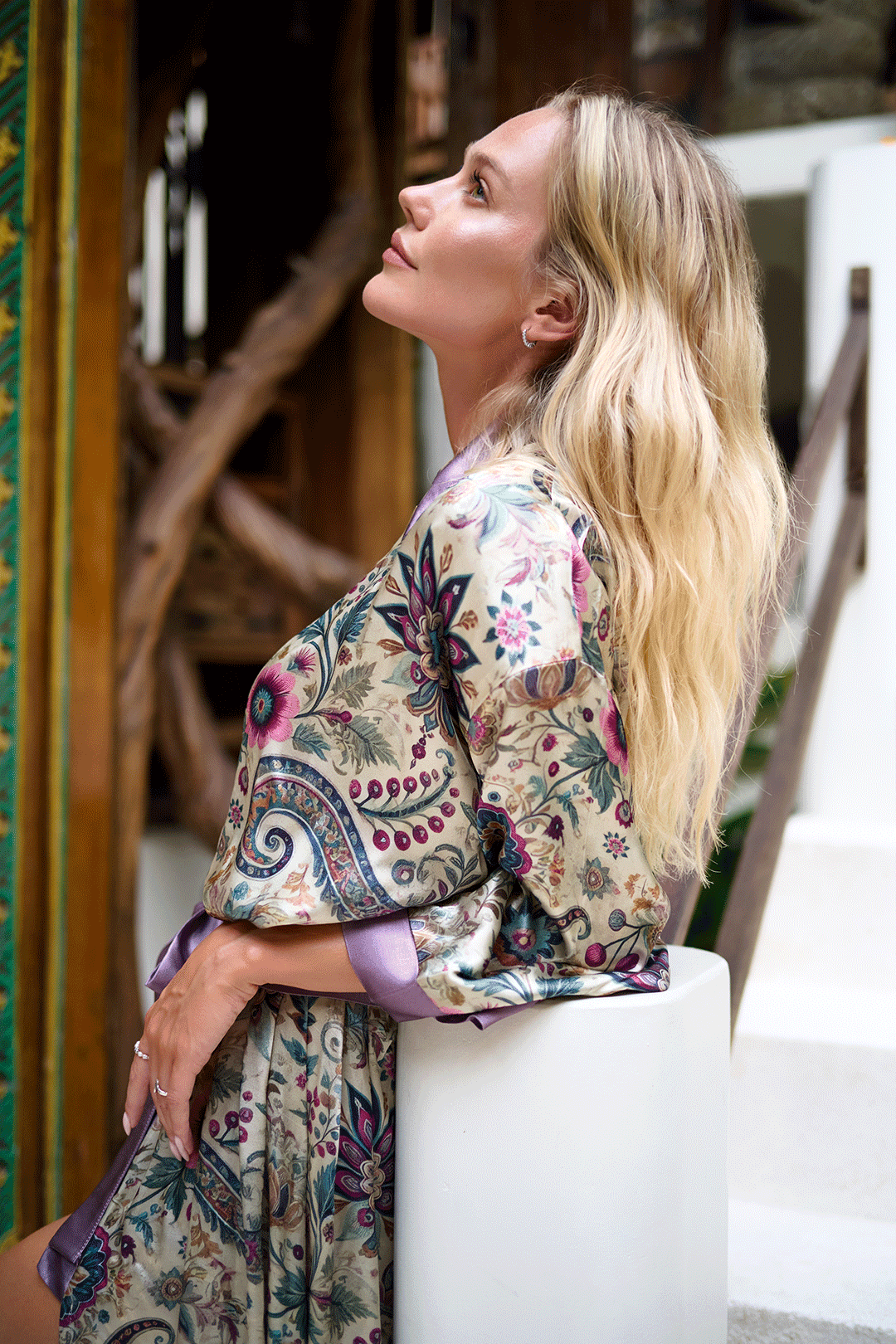 Carnival Bloom Women Kimono