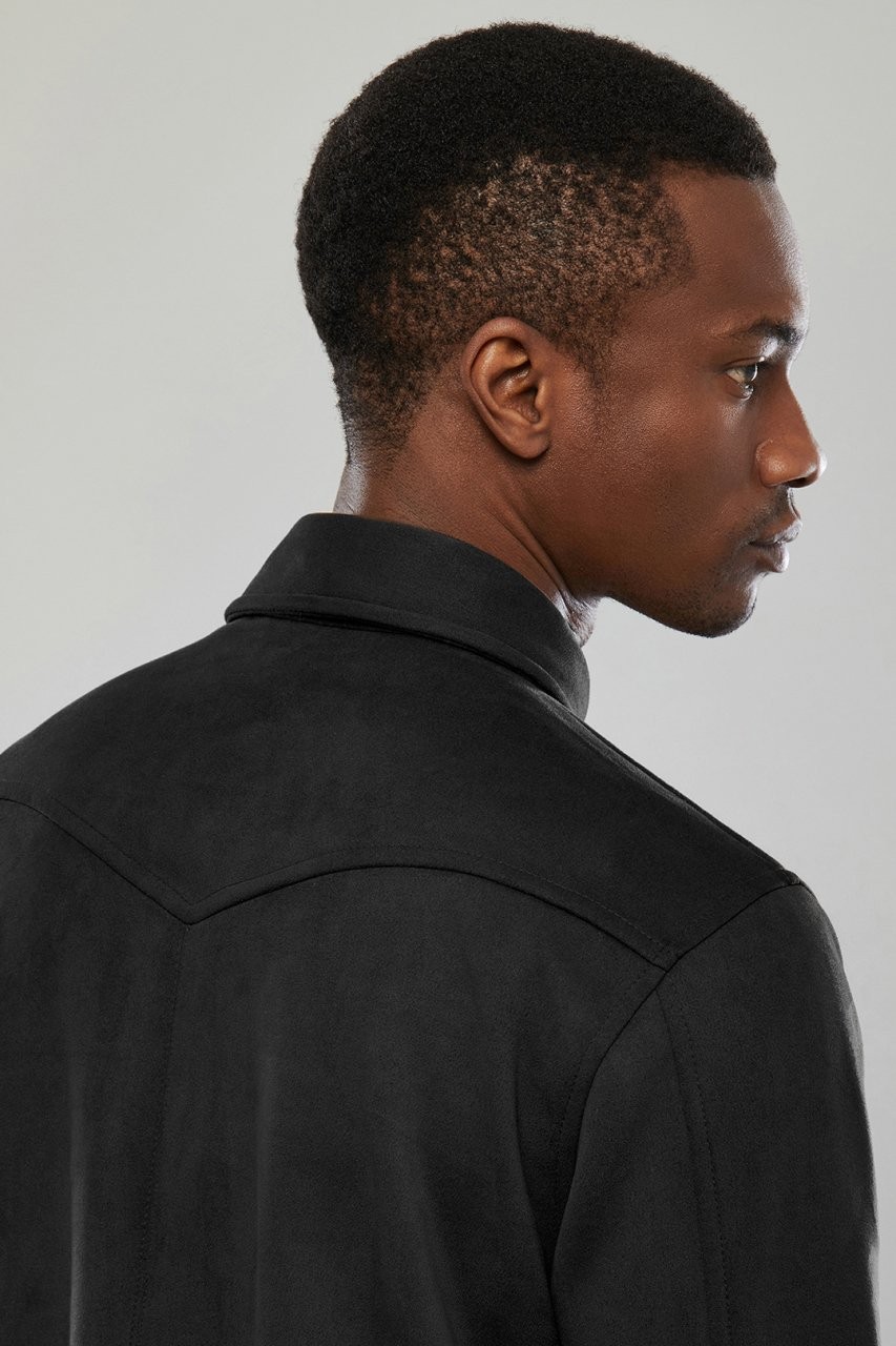 Siyah Süet Overshirt