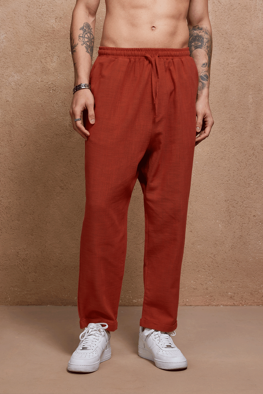 Kapya Loose Fit Keten Pantolon
