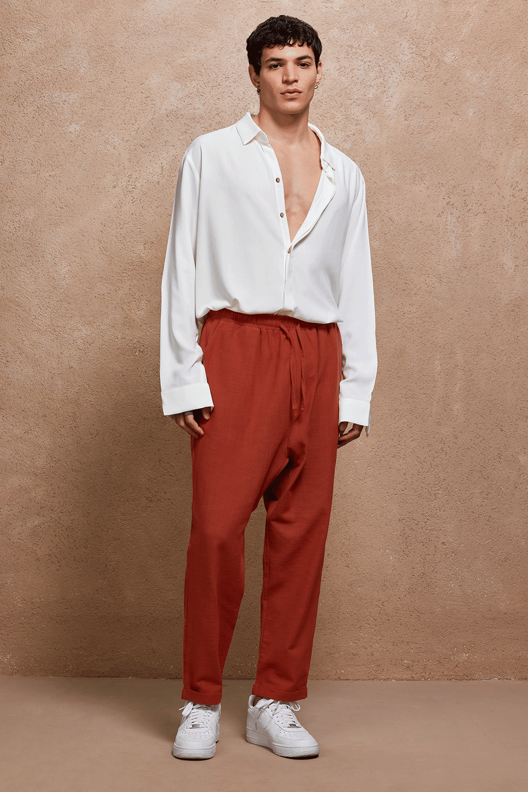Kapya Loose Fit Keten Pantolon