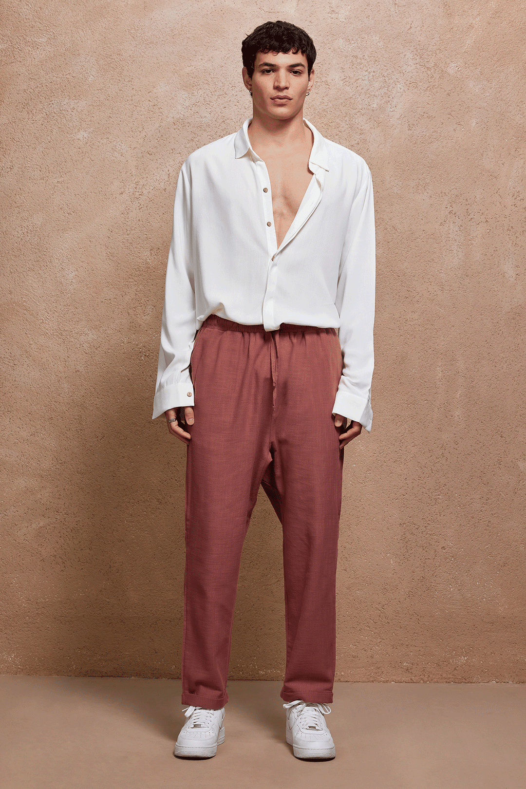 Somon Loose Fit Keten Pantolon