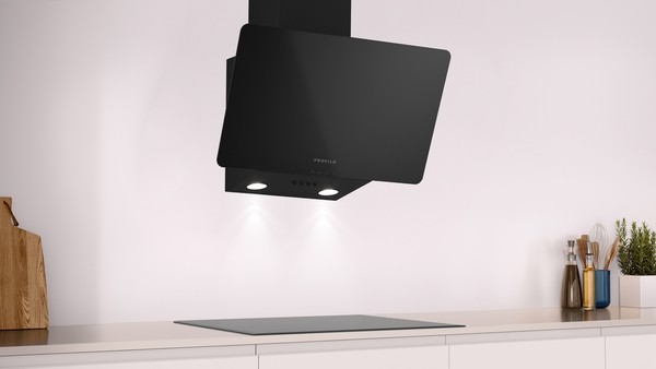 Profilo DVK6J360 Siyah Cam Duvar Tipi Davlumbaz