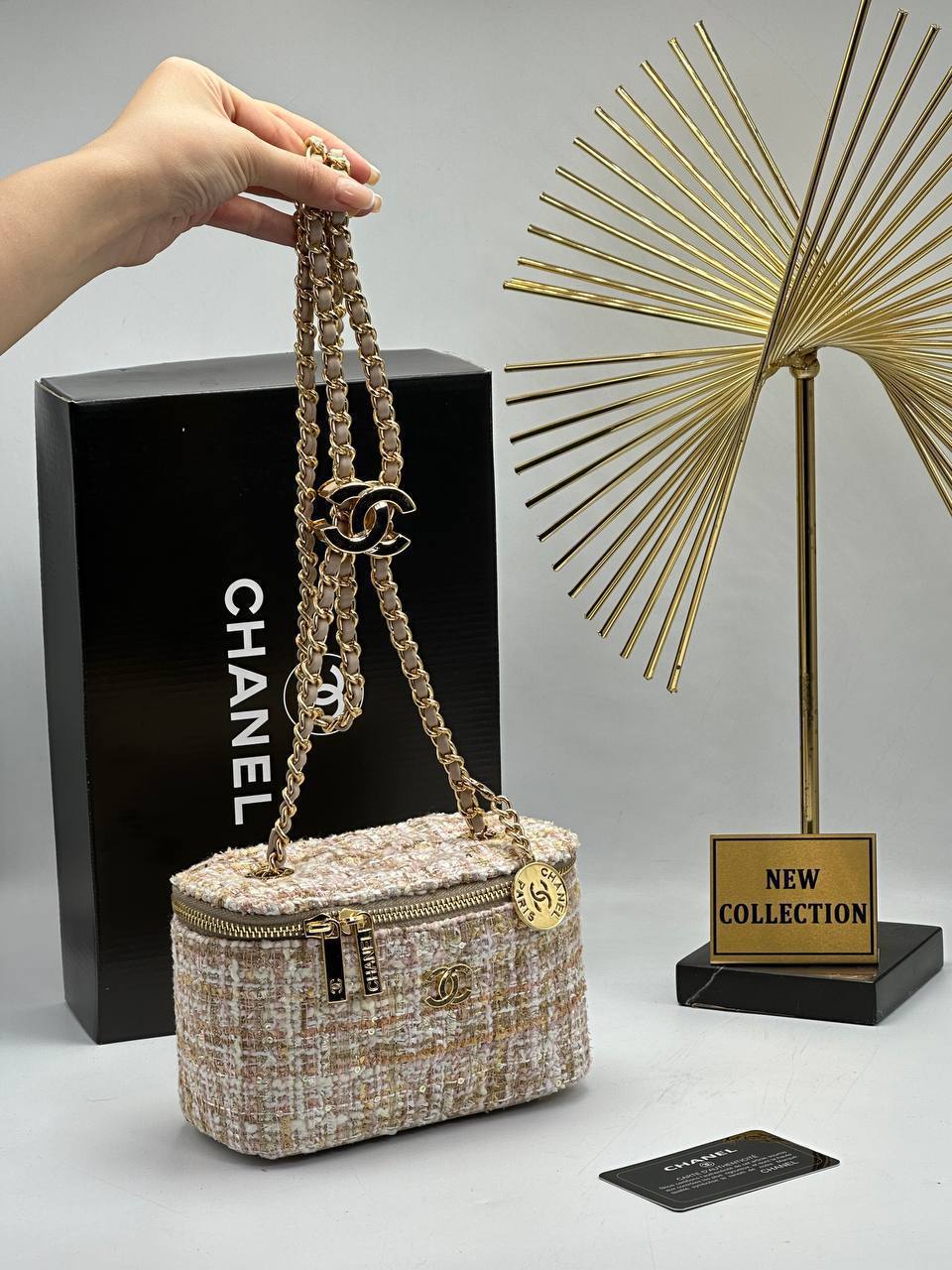 CHANEL ÇANTA  - Krem İp detay