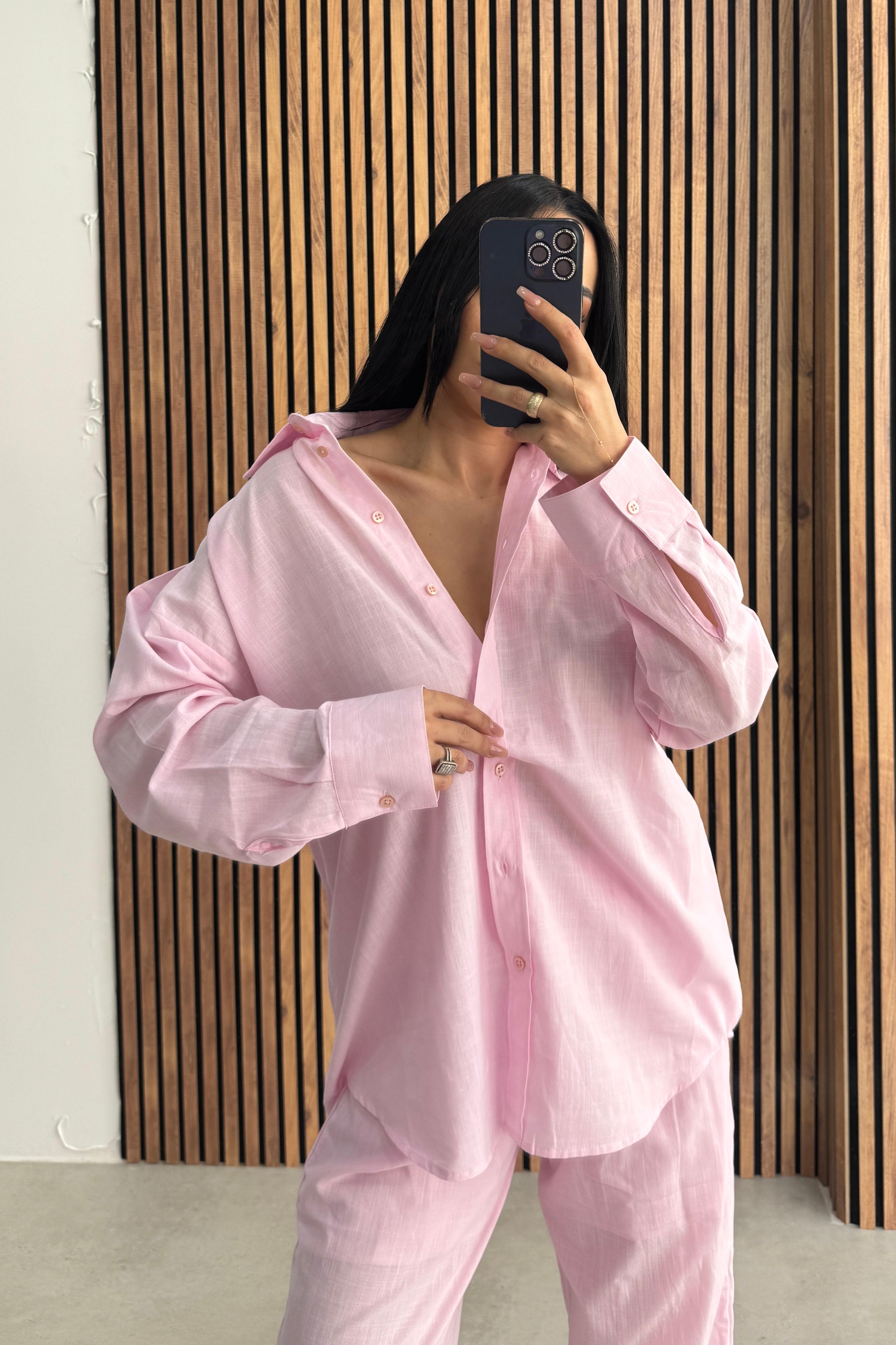 Oversize Gömlek Pantolon Takım
