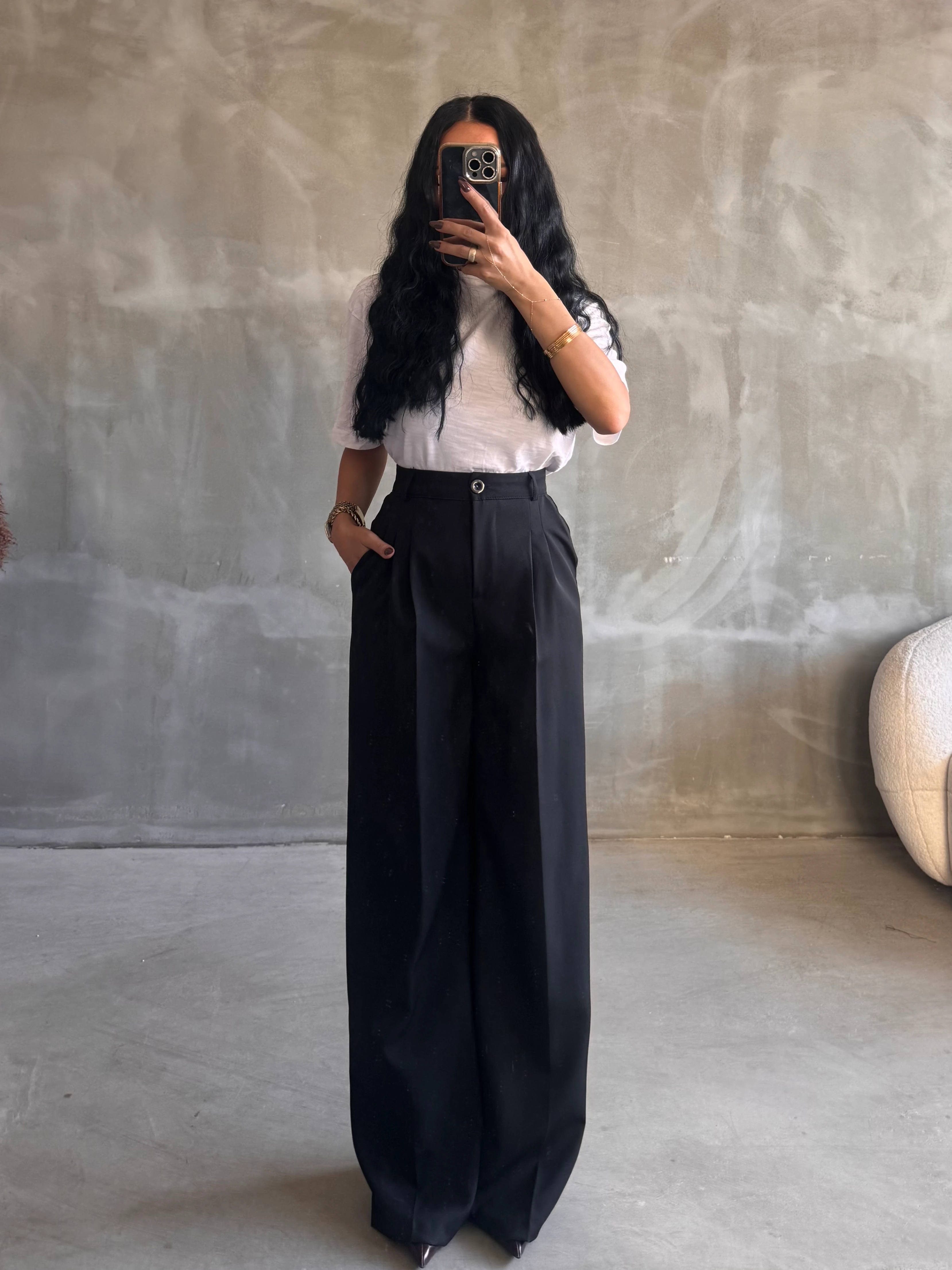 Classic Palazzo Pantolon Siyah