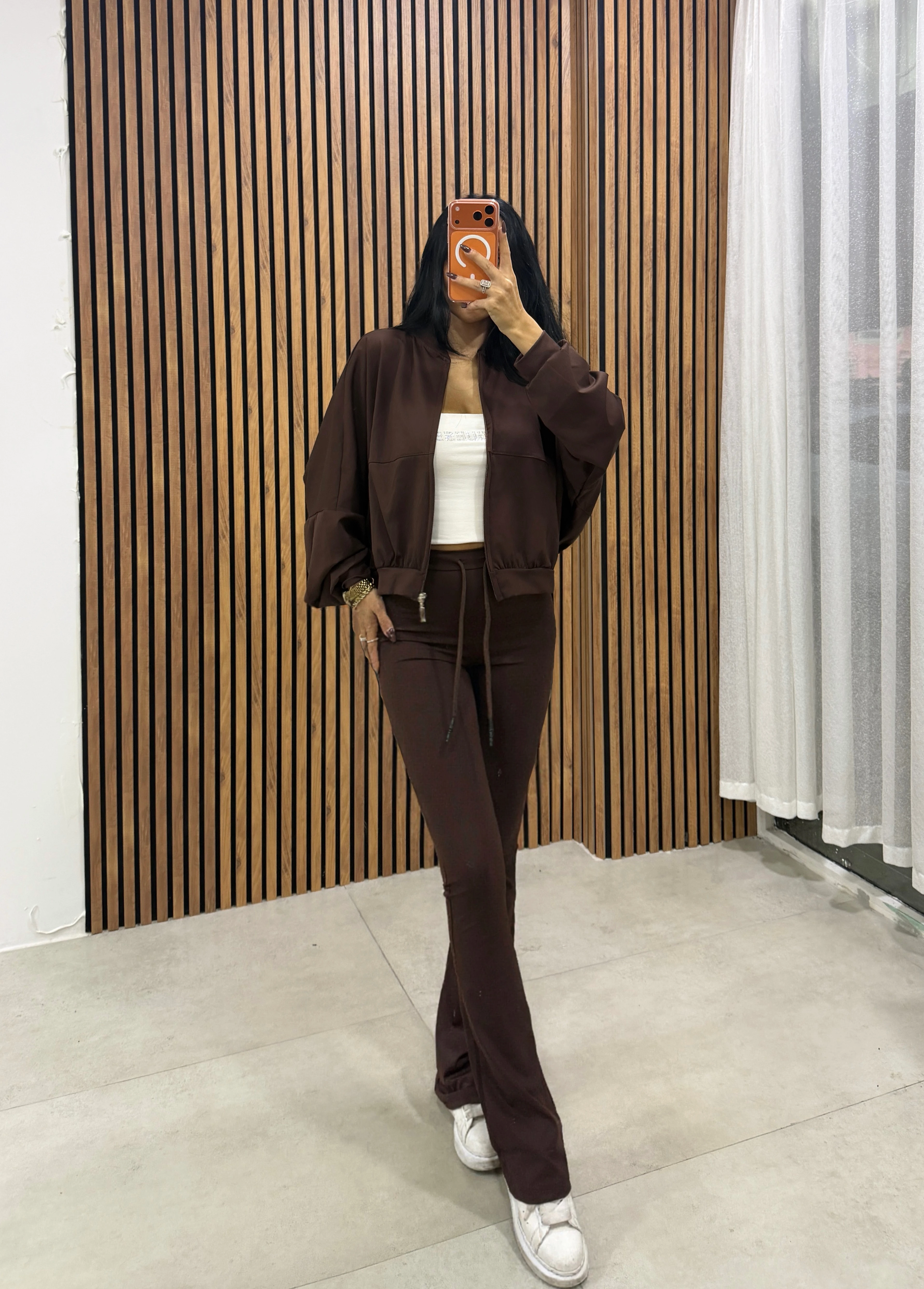 Flex Bomber Ceket ve İspanyol Paça Spor Takım