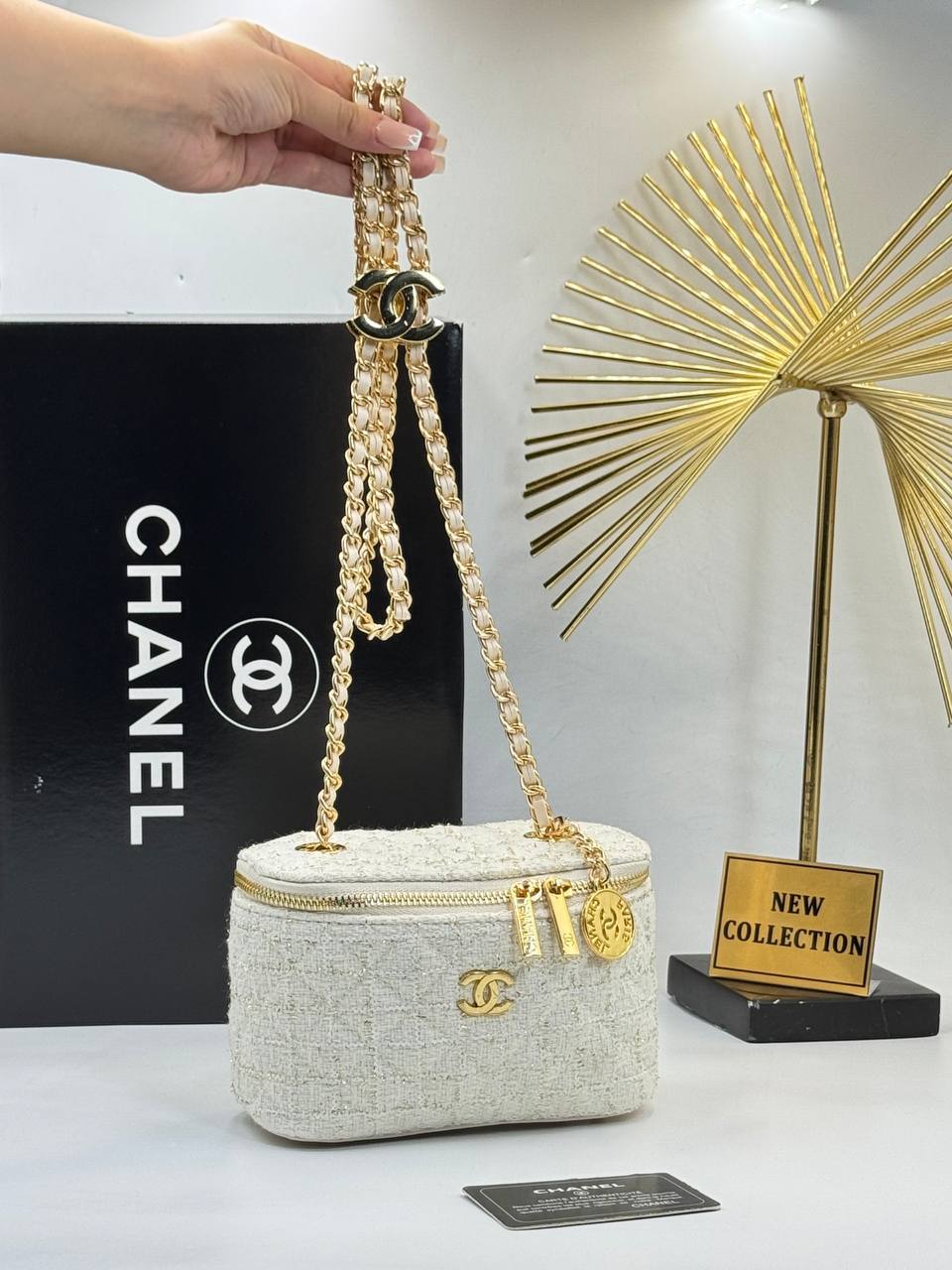 CHANEL ÇANTA  - Beyaz ip detay